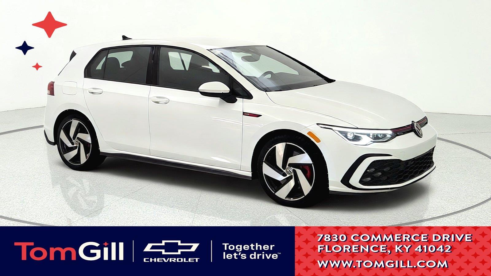 Opal White Pearl 2024 Volkswagen Golf GTI Hatchback Front-Wheel Drive Automatic