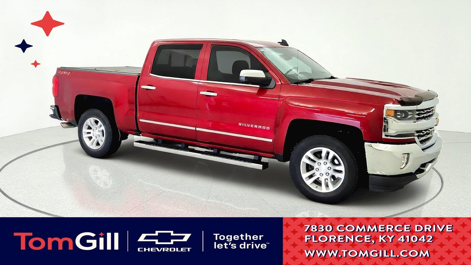 Cajun Red Tintcoat 2018 Chevrolet Silverado 1500 Pickup Truck Four-Wheel Drive 6-Speed Automatic
