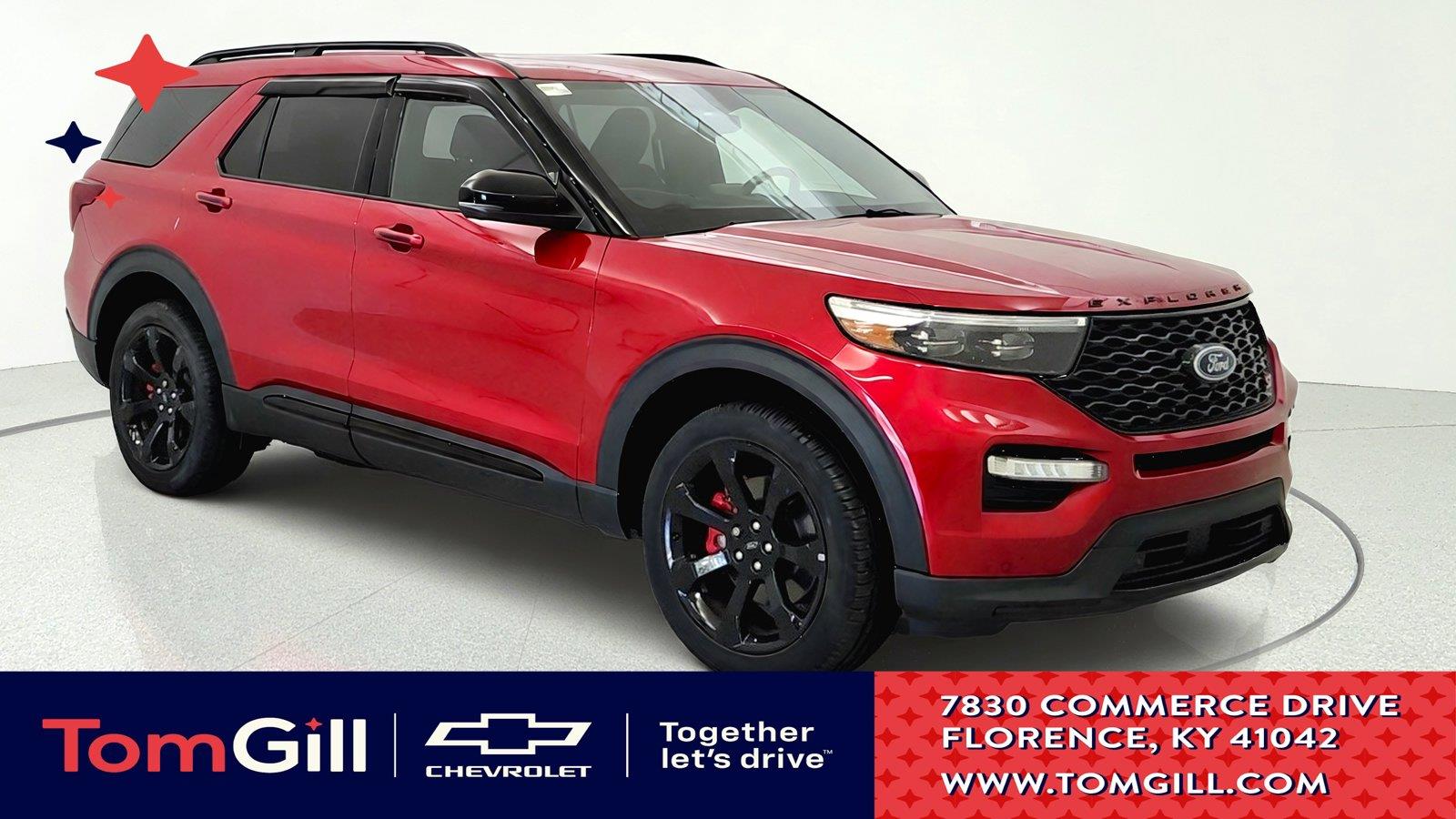 Rapid Red Metallic Tinted Clearcoat 2023 Ford Explorer SUV / Crossover All-Wheel Drive Automatic
