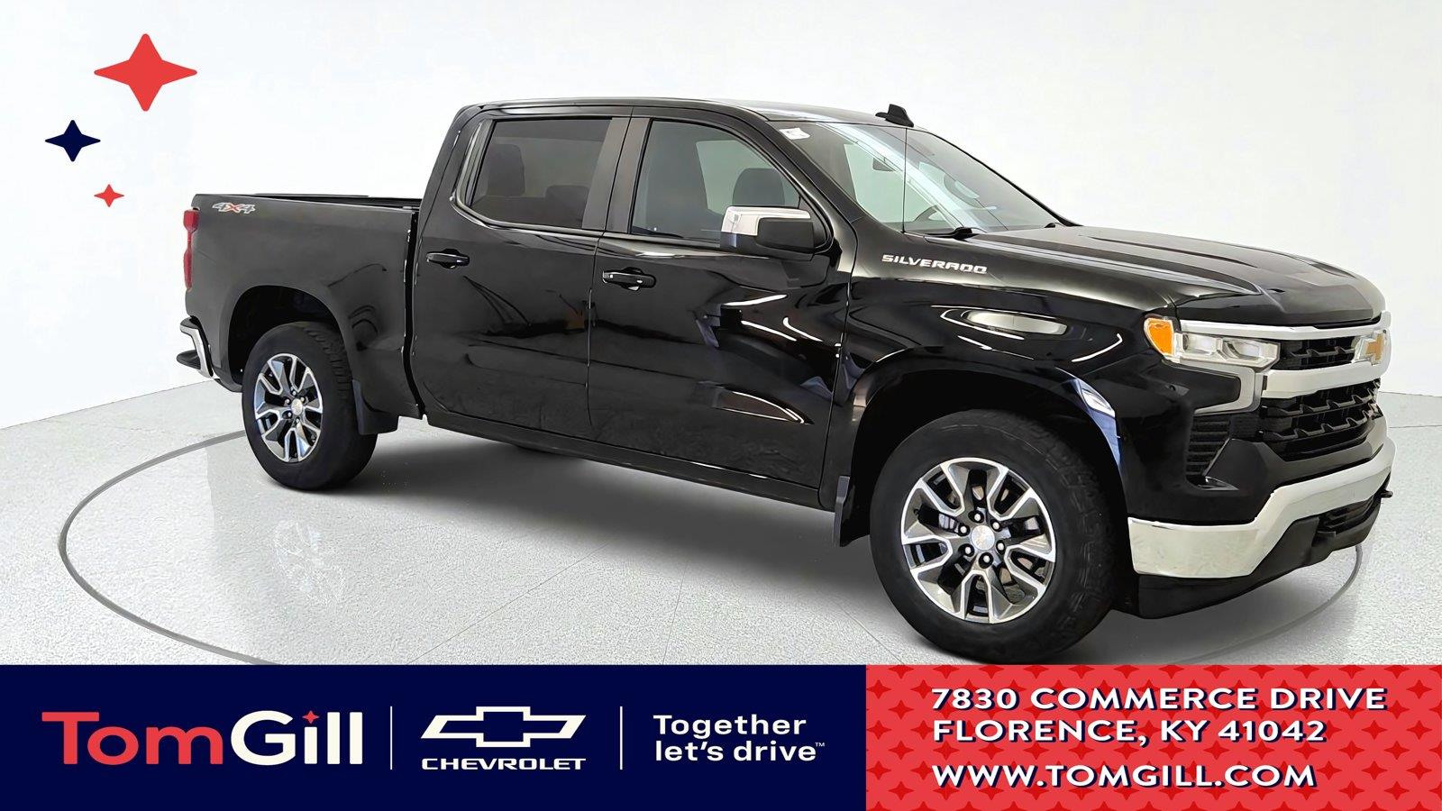 Black 2024 Chevrolet Silverado 1500 Pickup Truck Four-Wheel Drive 8-Speed Automatic