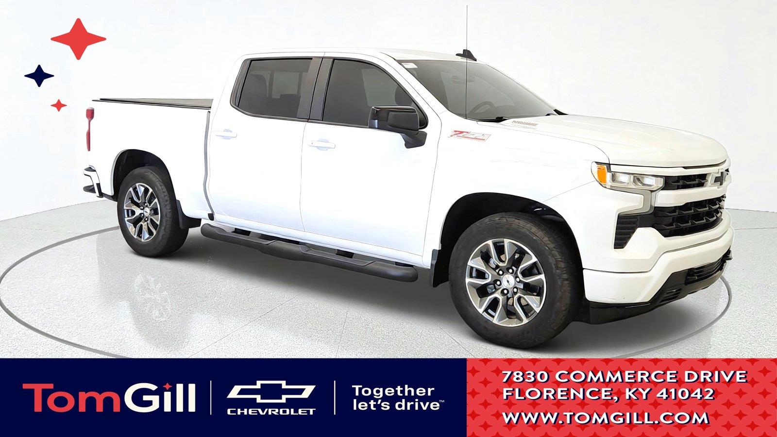 Summit White 2025 Chevrolet Silverado 1500 Pickup Truck Four-Wheel Drive Automatic