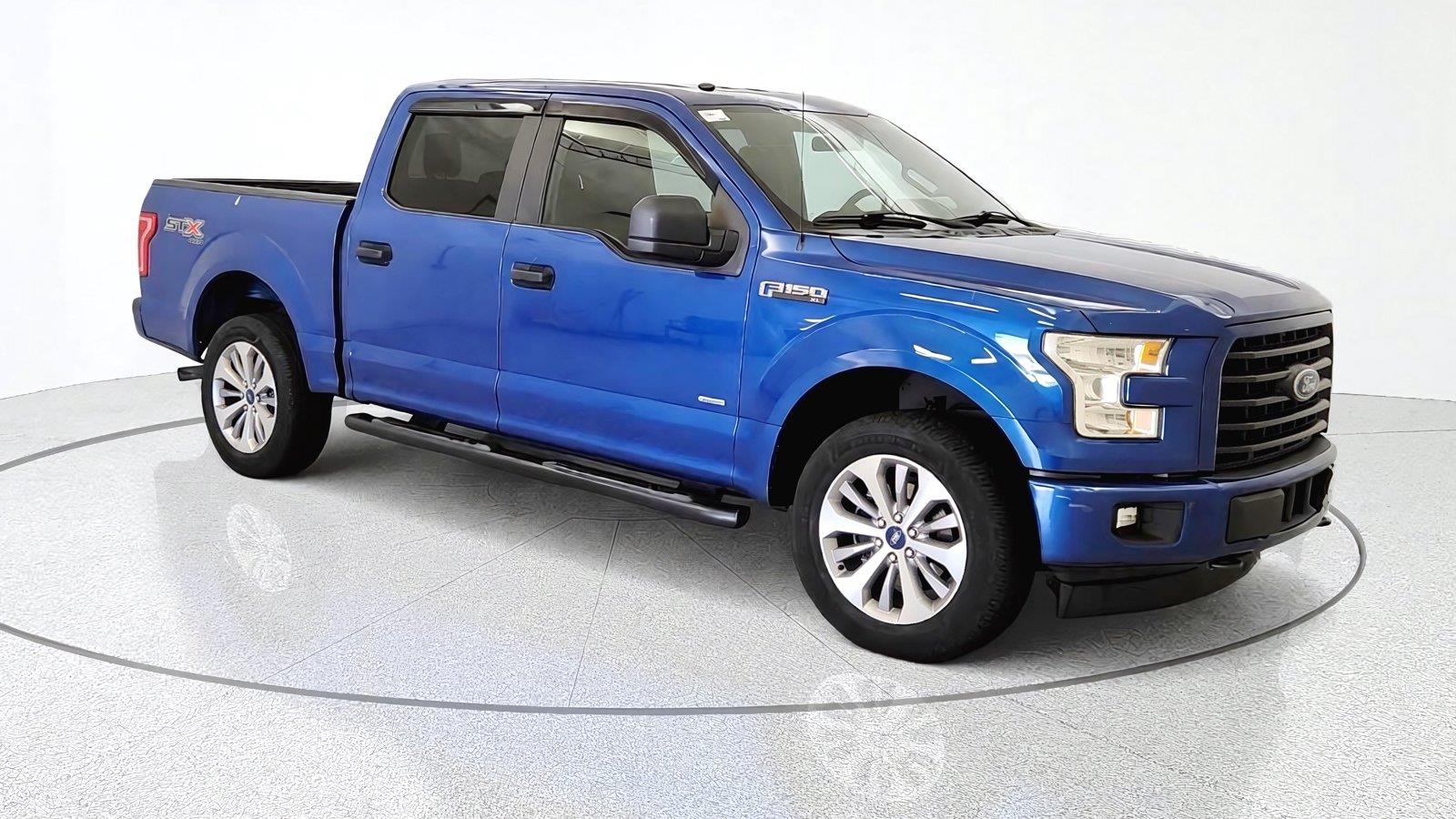 Lightning Blue 2017 Ford F-150 Pickup Truck Four-Wheel Drive 6-Speed Automatic