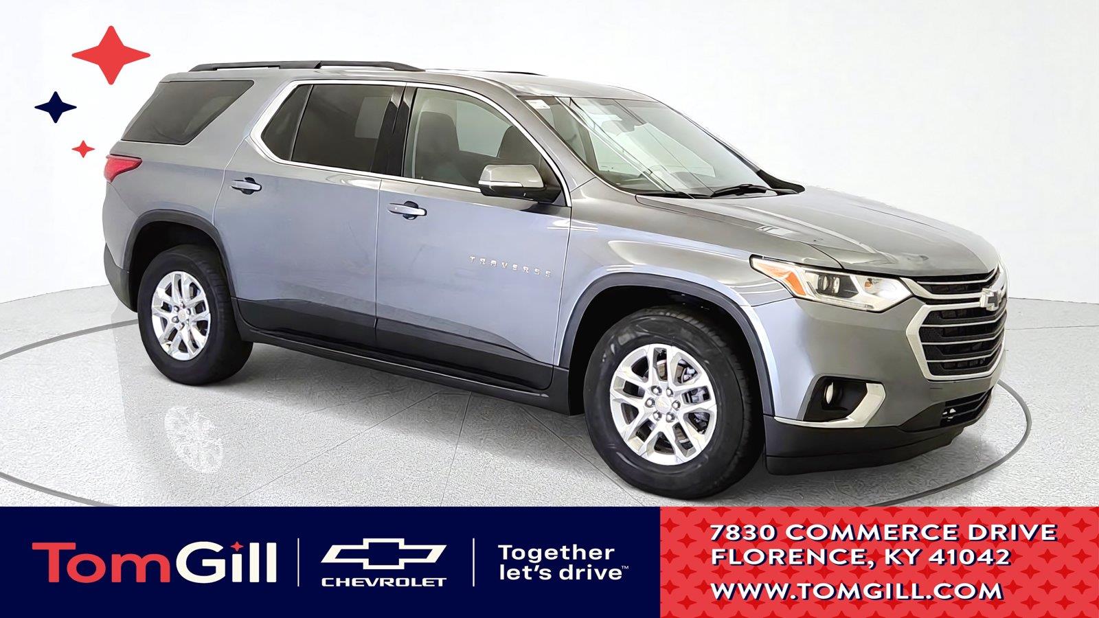 Gray (Satin Steel Metallic) 2021 Chevrolet Traverse SUV / Crossover Four-Wheel Drive 9-Speed Automatic