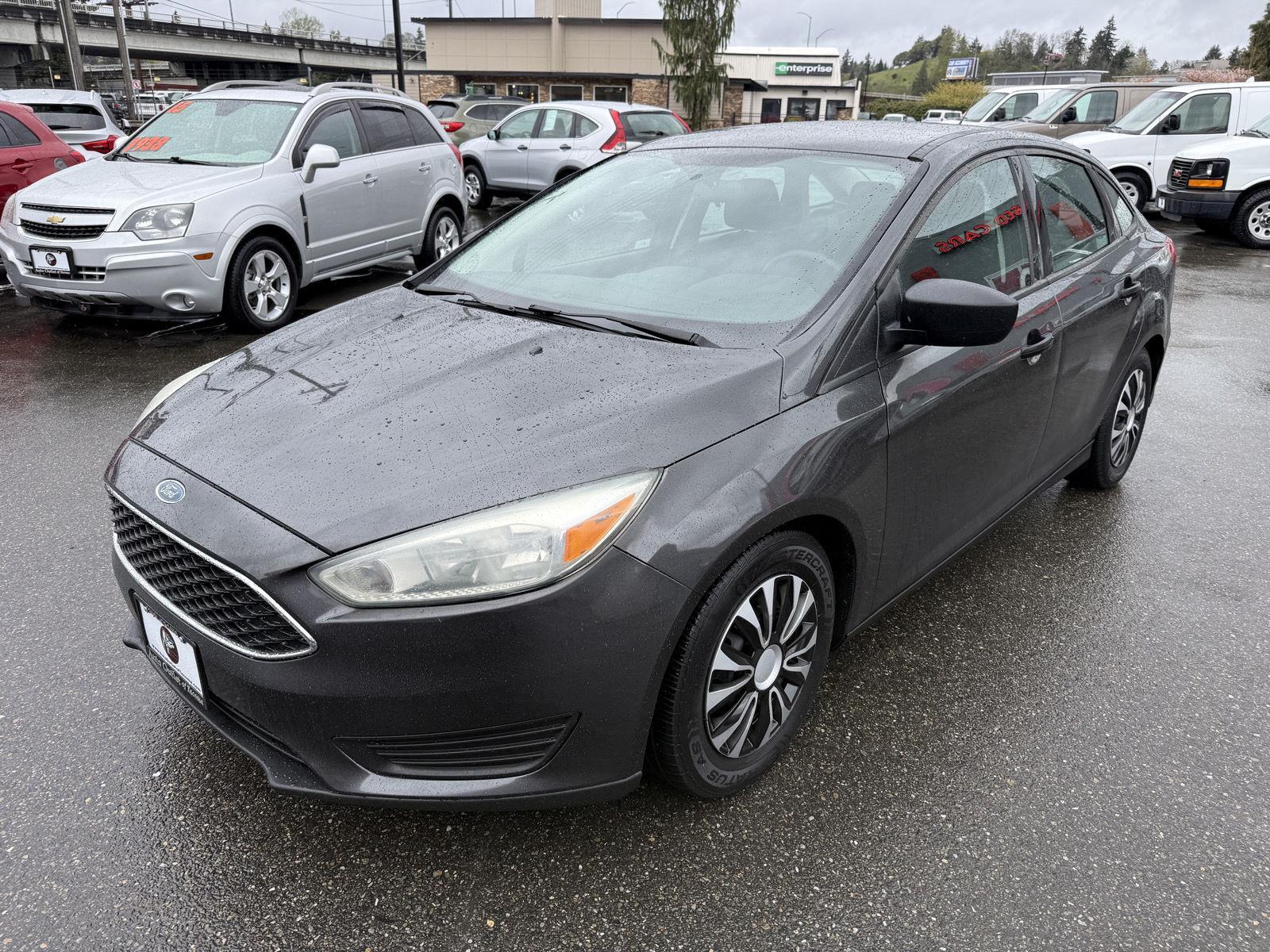 Gray (Magnetic) 2016 Ford Focus S Sedan Front-Wheel Drive 5-Speed Manual