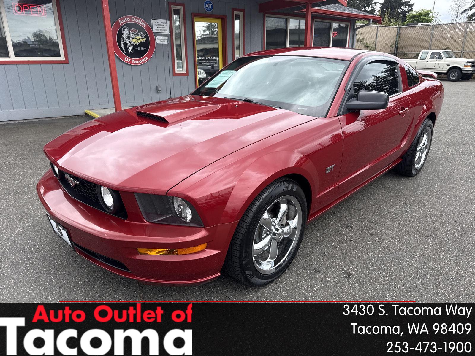 Dark Candy Apple Red Clearcoat Metallic 2008 Ford Mustang GT Premium Coupe RWD Coupe Rear-Wheel Drive 5-Speed Manual