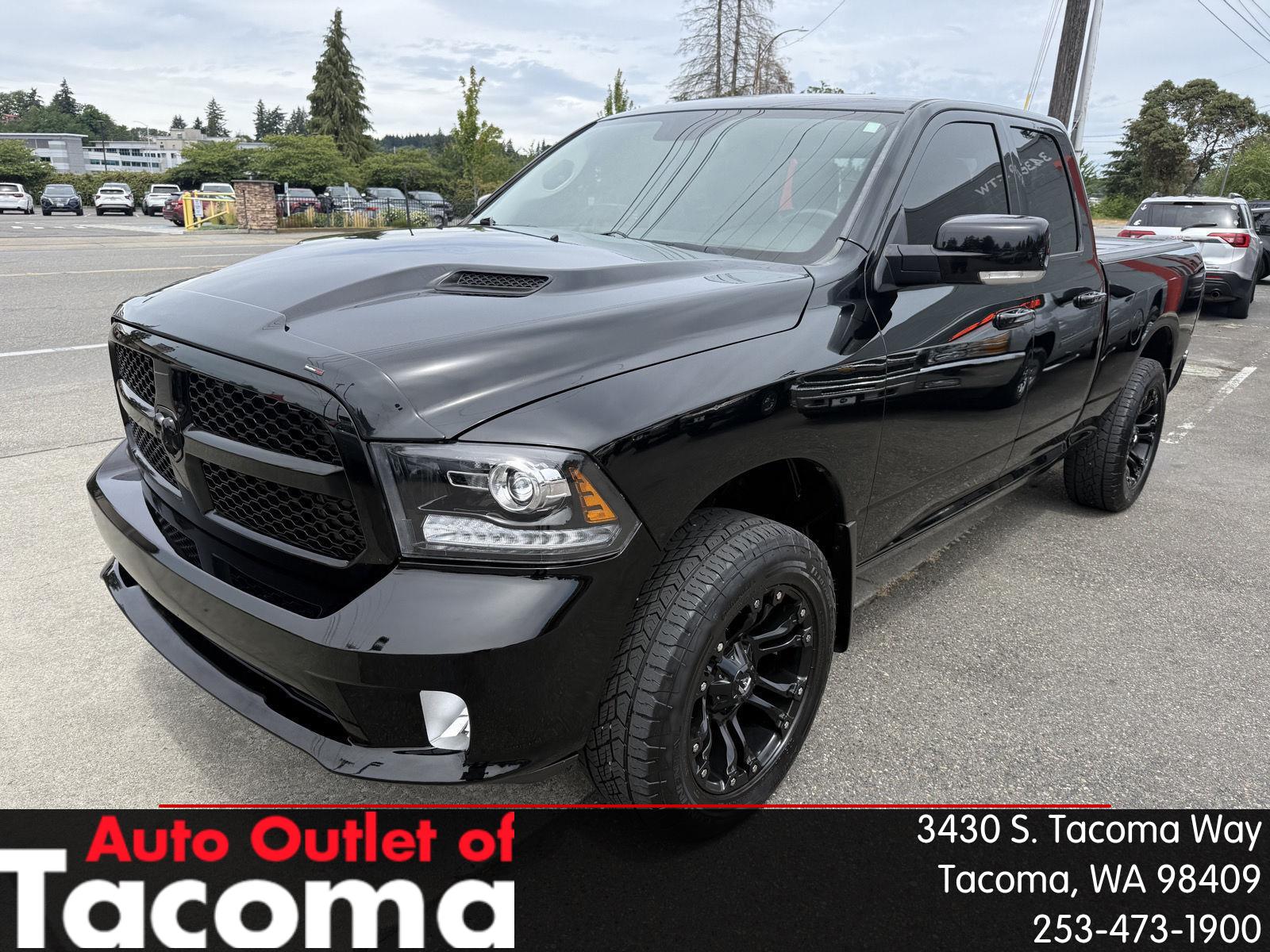 Black 2013 RAM 1500 Pickup Truck Four-Wheel Drive 6-Speed Automatic