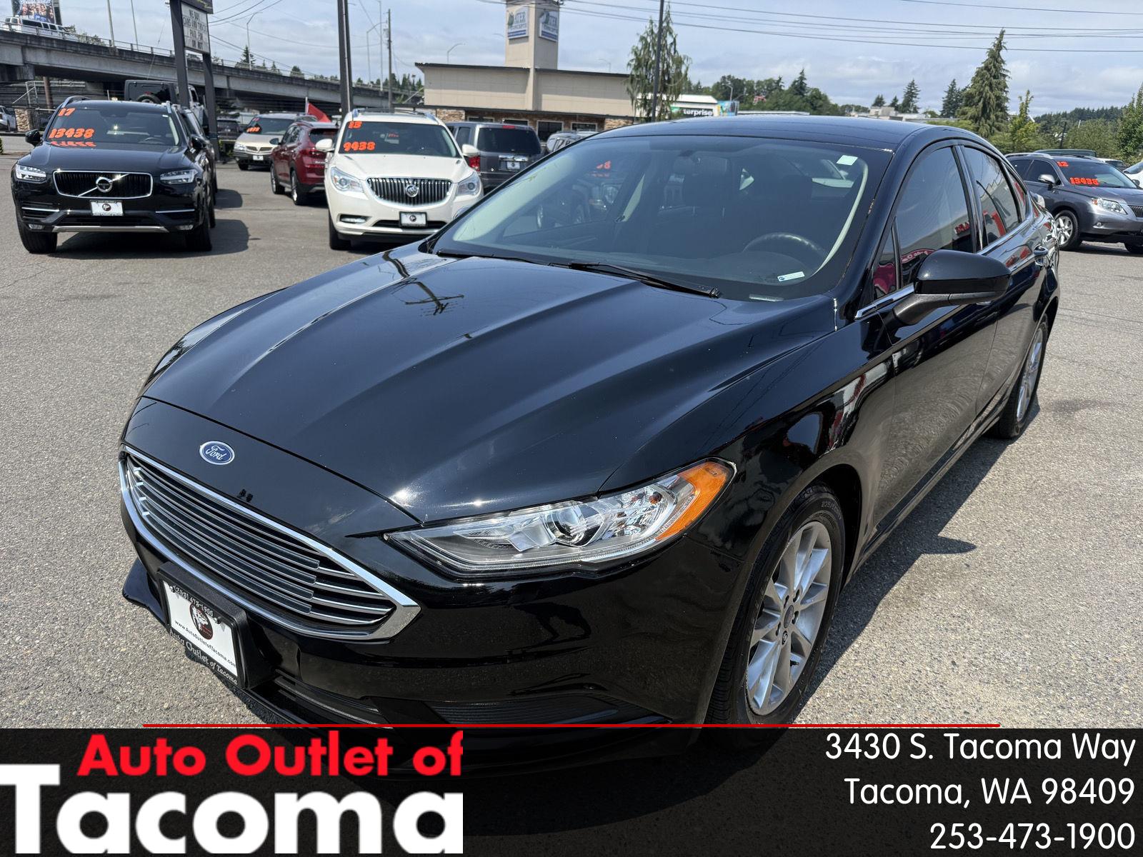 Shadow Black 2017 Ford Fusion Sedan Front-Wheel Drive Automatic