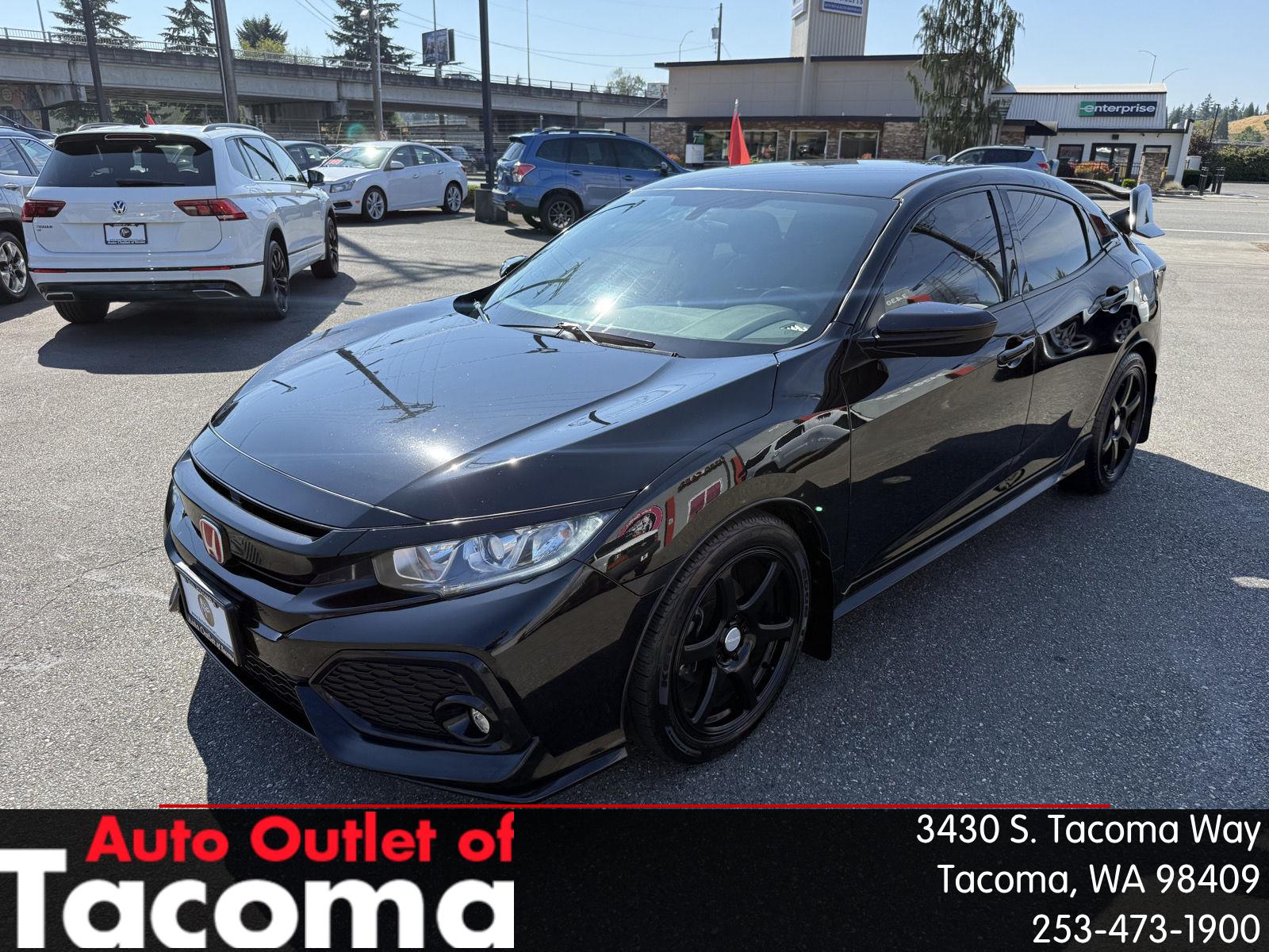Crystal Black Pearl 2018 Honda Civic Hatchback Hatchback Front-Wheel Drive Continuously Variable Transmission