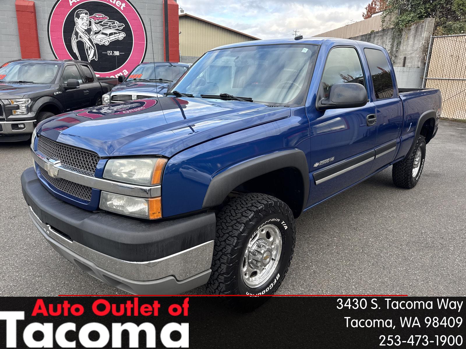Arrival Blue Metallic 2003 Chevrolet Silverado 2500HD Pickup Truck Four-Wheel Drive 4-Speed Automatic