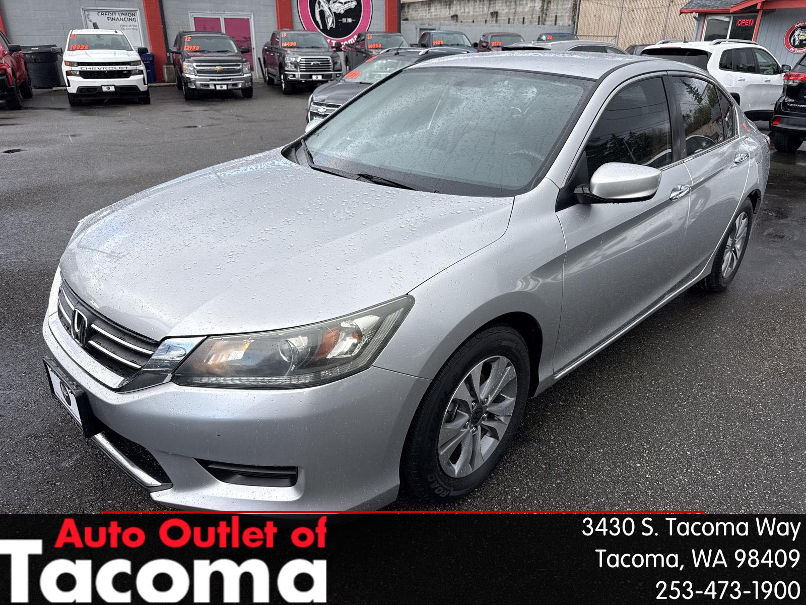 Alabaster Silver Metallic 2014 Honda Accord Sedan Front-Wheel Drive Continuously Variable Transmission