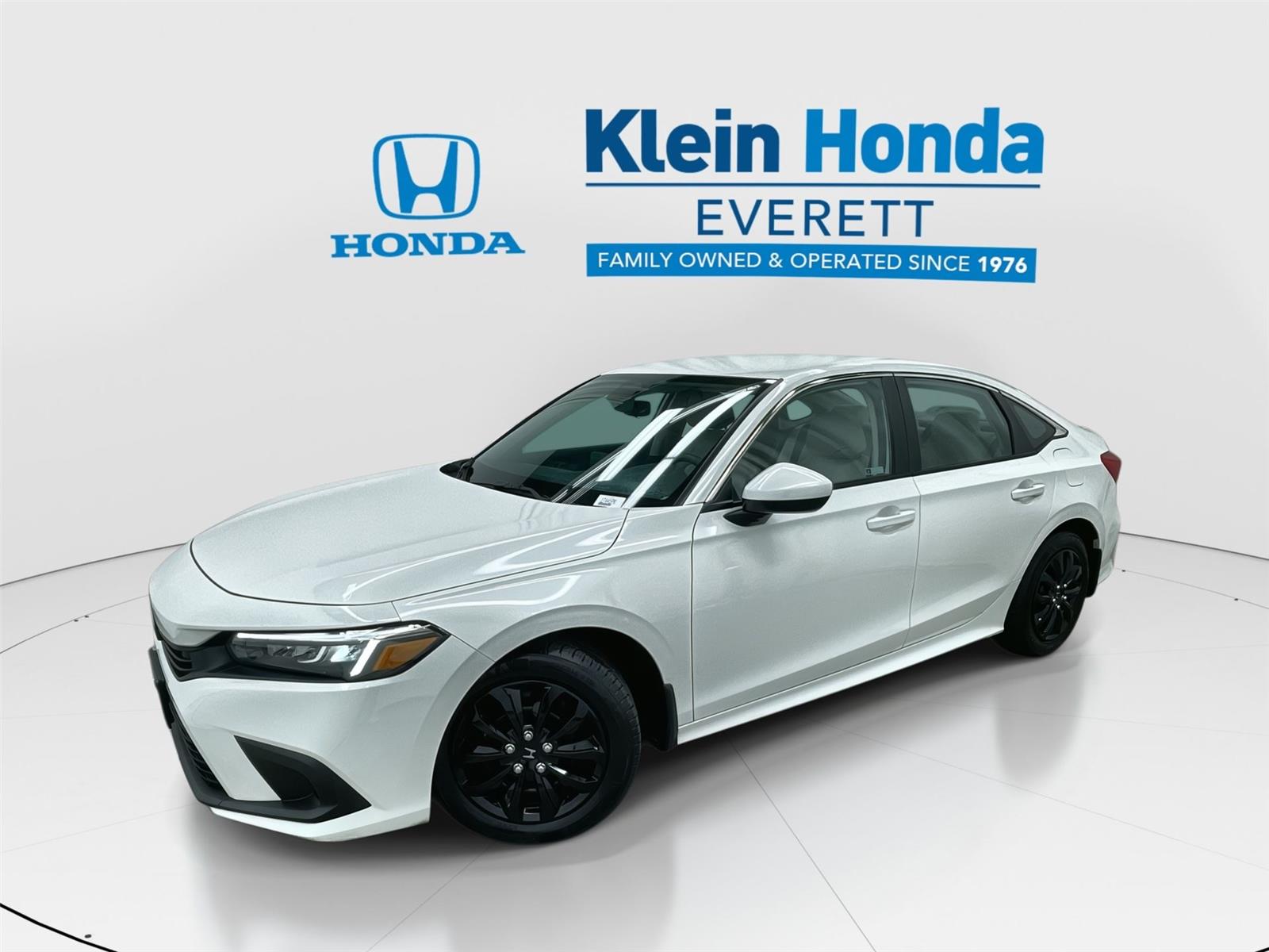 Platinum White Pearl 2024 Honda Civic LX FWD Sedan Front-Wheel Drive Continuously Variable Transmission