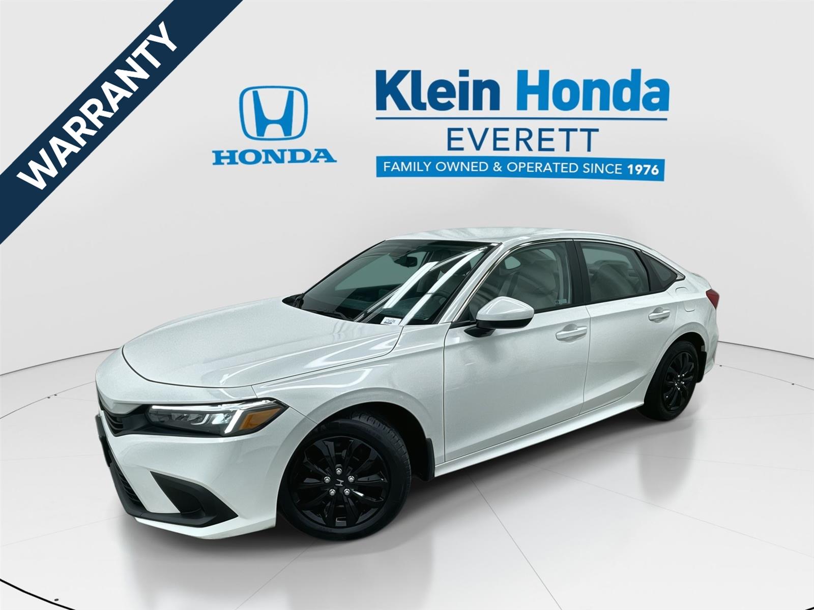 Platinum White Pearl 2024 Honda Civic LX FWD Sedan Front-Wheel Drive Continuously Variable Transmission