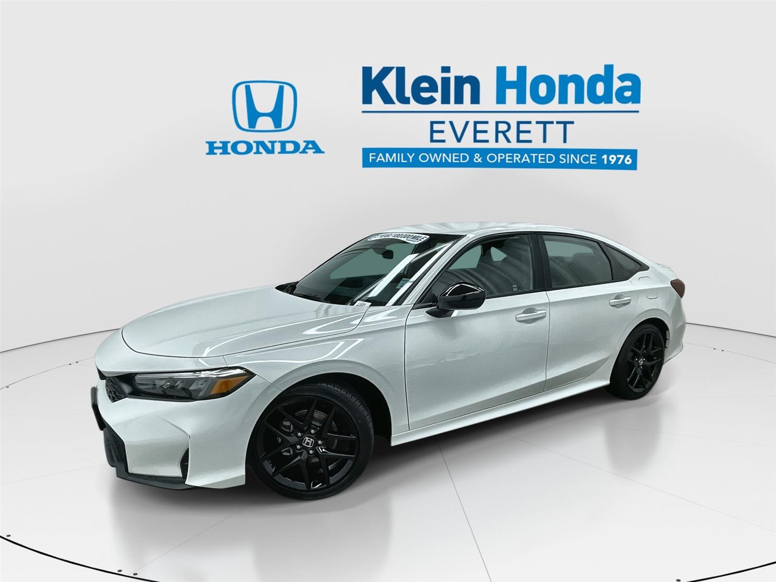Platinum White Pearl 2025 Honda Civic Sport FWD Sedan Front-Wheel Drive Continuously Variable Transmission