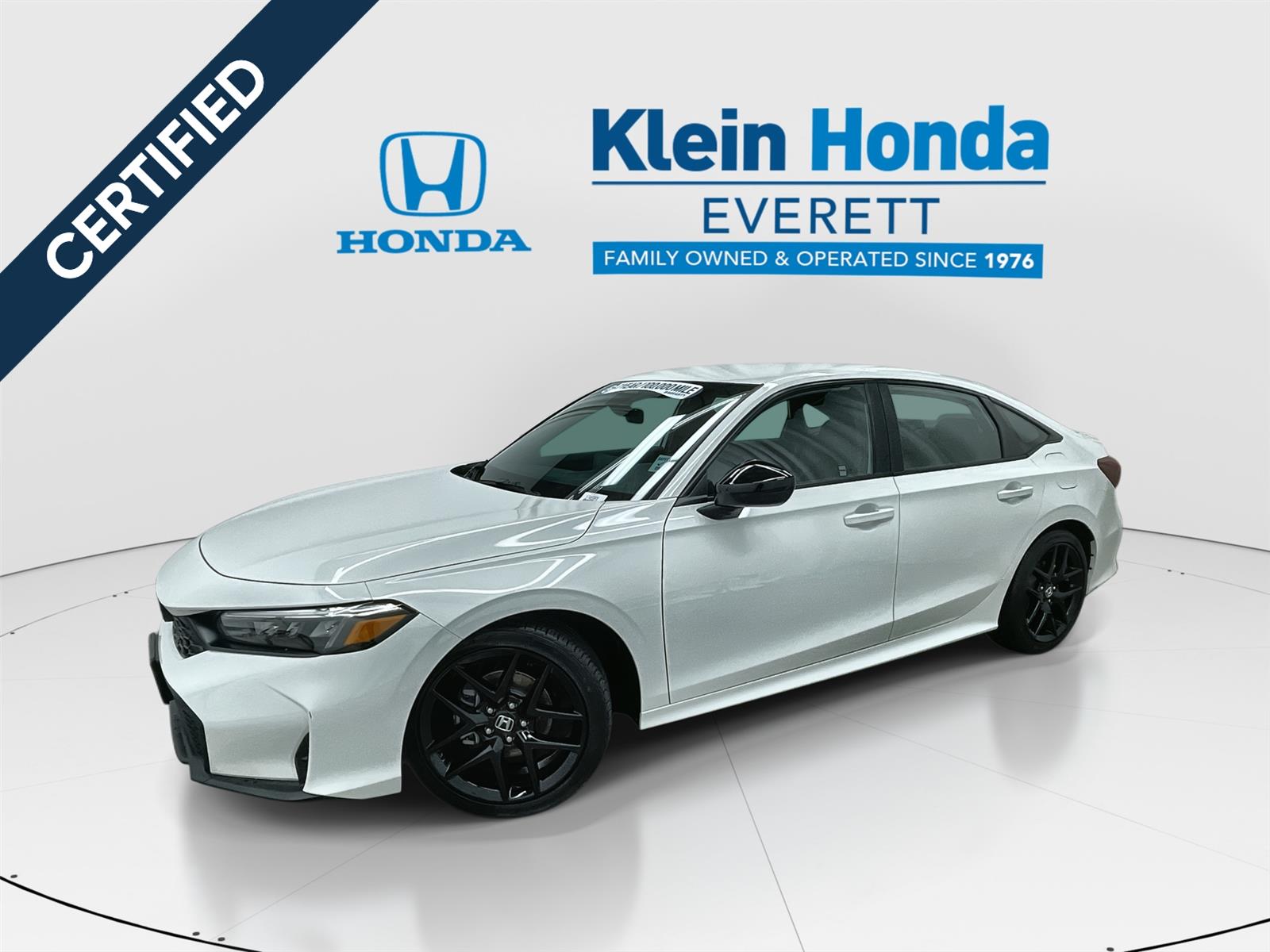 Platinum White Pearl 2025 Honda Civic Sport FWD Sedan Front-Wheel Drive Continuously Variable Transmission