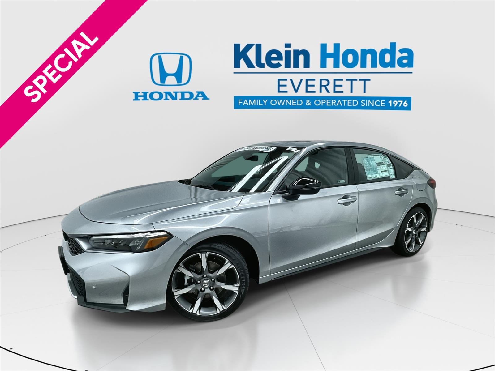 Solar Silver Metallic 2026 Honda Civic Hybrid Sport Touring Hatchback FWD Hatchback Front-Wheel Drive 1-Speed Dual Clutch