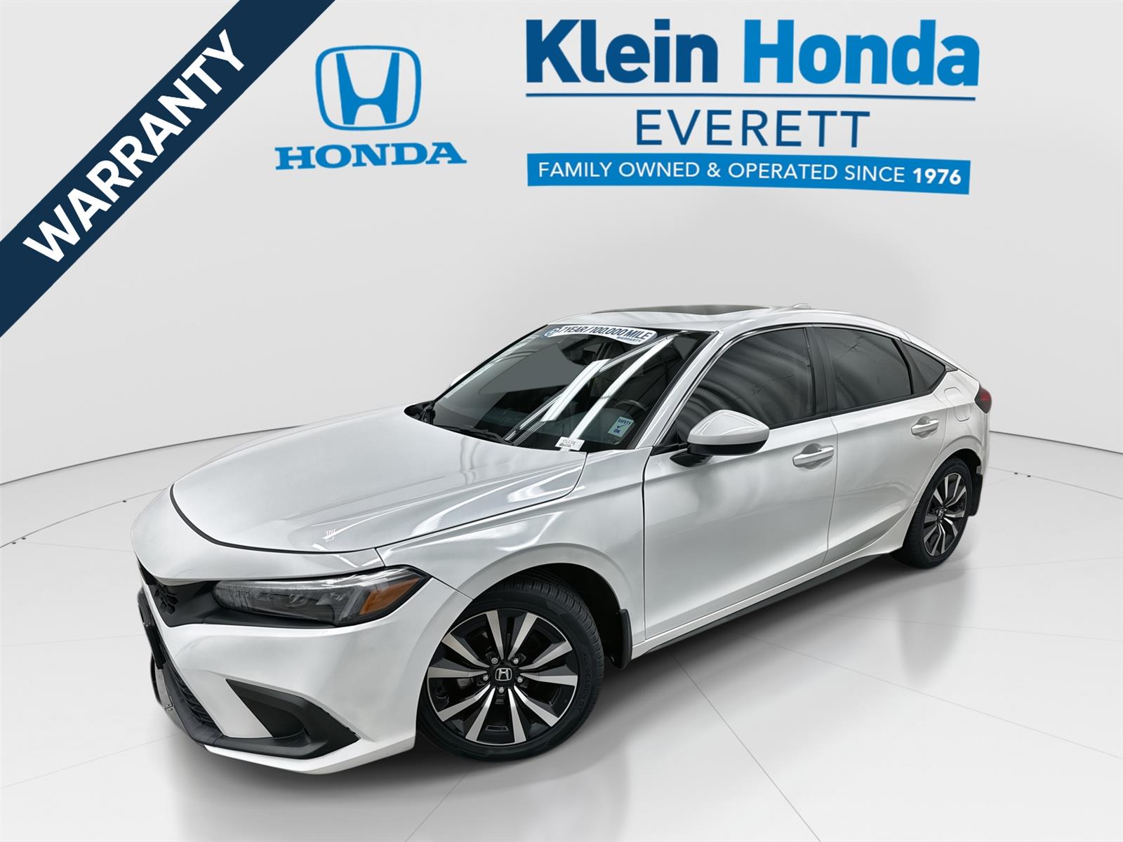 Platinum White Pearl 2022 Honda Civic Hatchback EX-L FWD Hatchback Front-Wheel Drive Continuously Variable Transmission