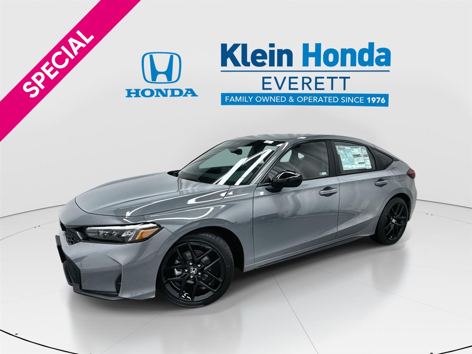 Urban Gray Pearl 2026 Honda Civic Hatchback Sport FWD Hatchback Front-Wheel Drive Continuously Variable Transmission