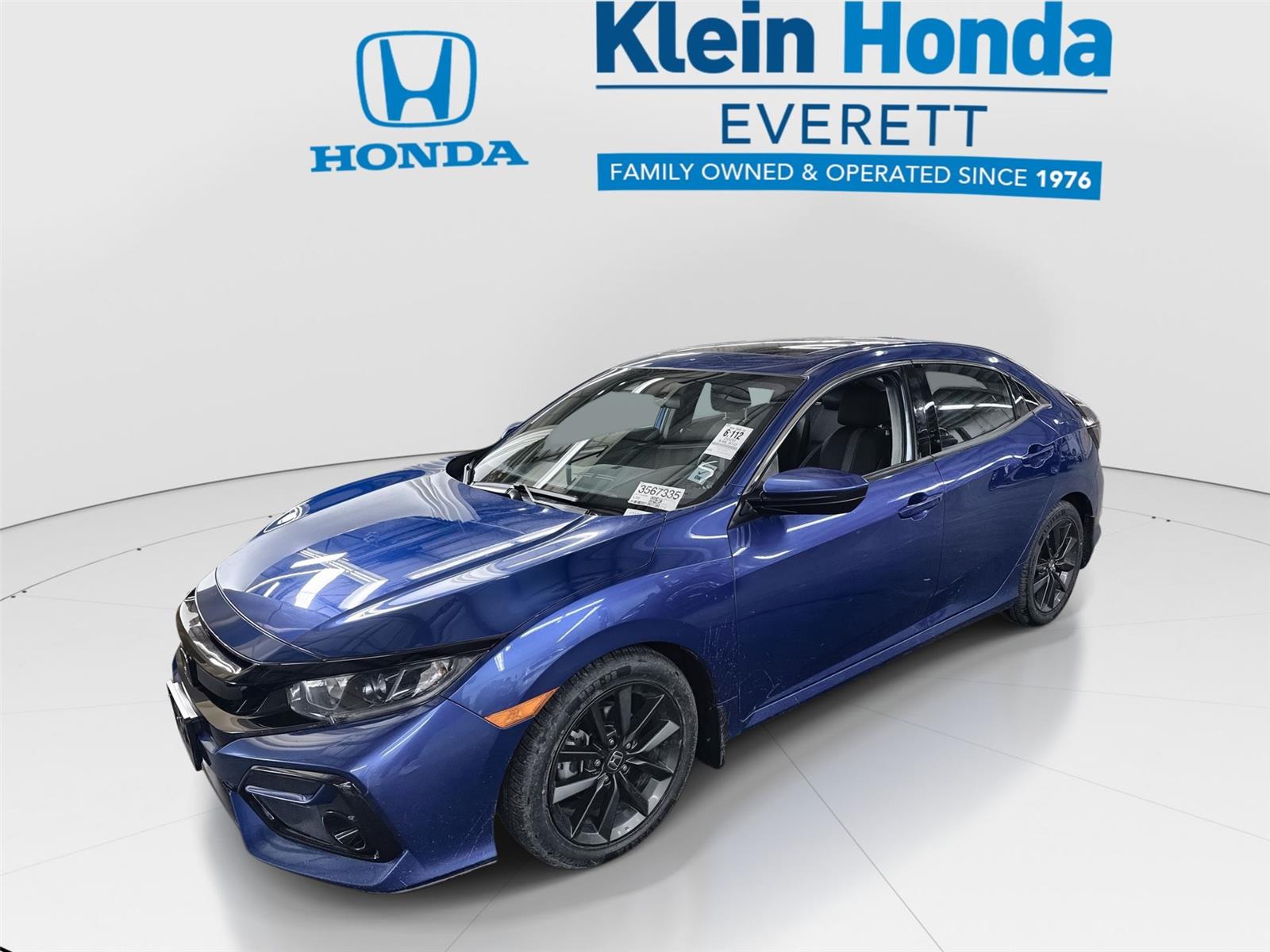 Aegean Blue Metallic 2020 Honda Civic Hatchback EX FWD Hatchback Front-Wheel Drive Continuously Variable Transmission