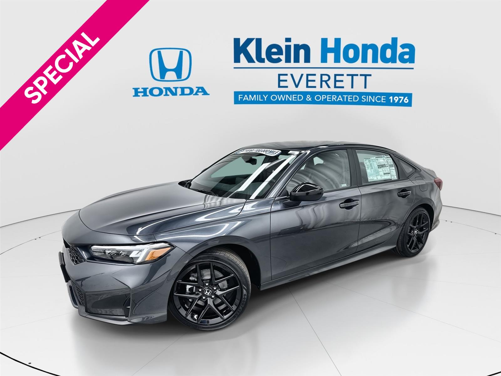 Meteorite Gray Metallic 2026 Honda Civic Hybrid Sport Sedan FWD Sedan Front-Wheel Drive Continuously Variable Transmission
