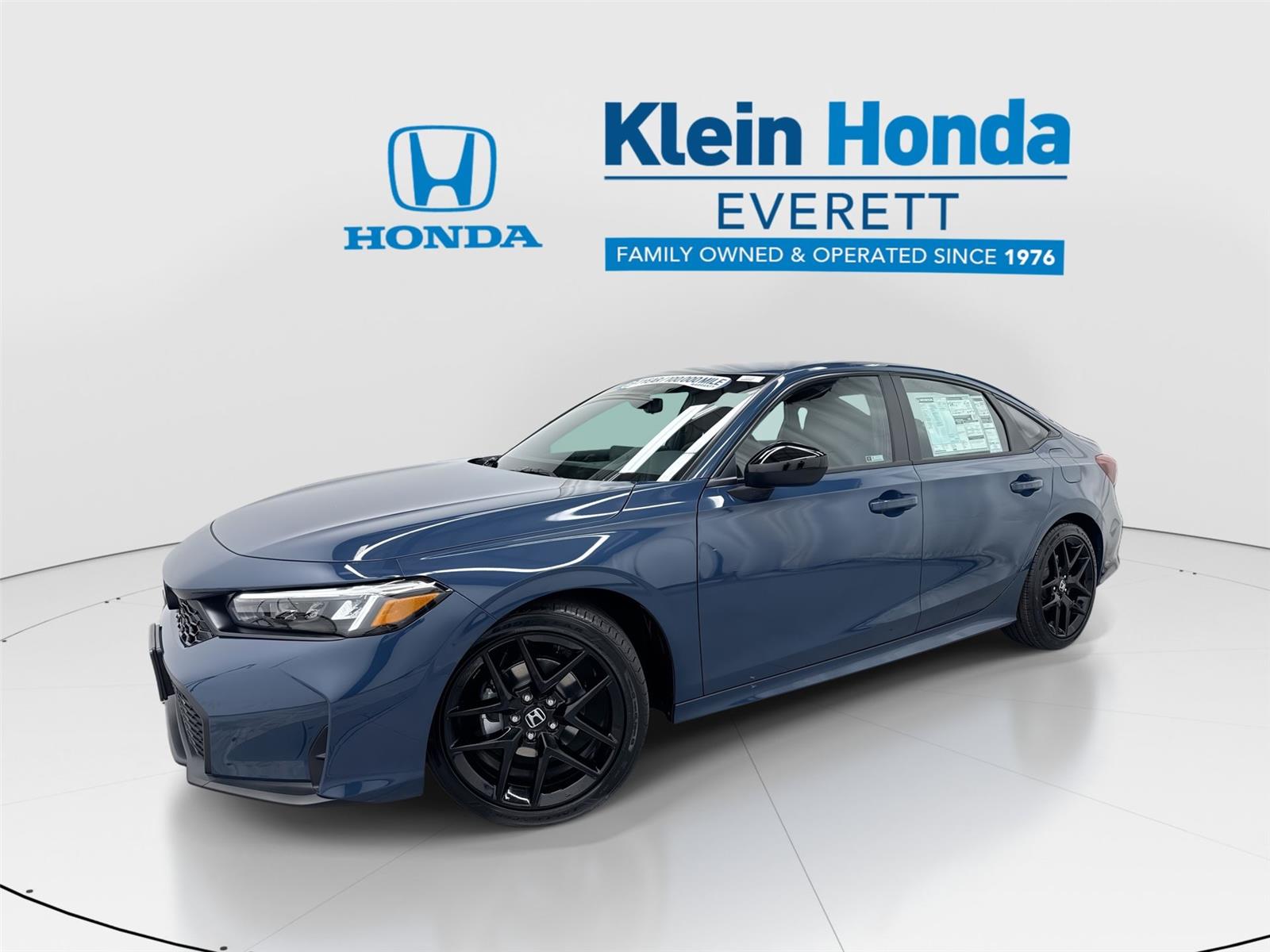 Blue Lagoon Pearl 2026 Honda Civic Sport FWD Sedan Front-Wheel Drive Continuously Variable Transmission