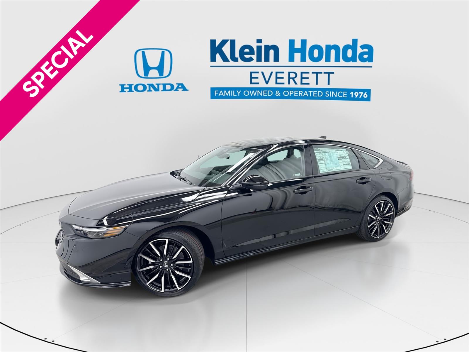 Crystal Black Pearl 2026 Honda Accord Hybrid Sedan Front-Wheel Drive Continuously Variable Transmission