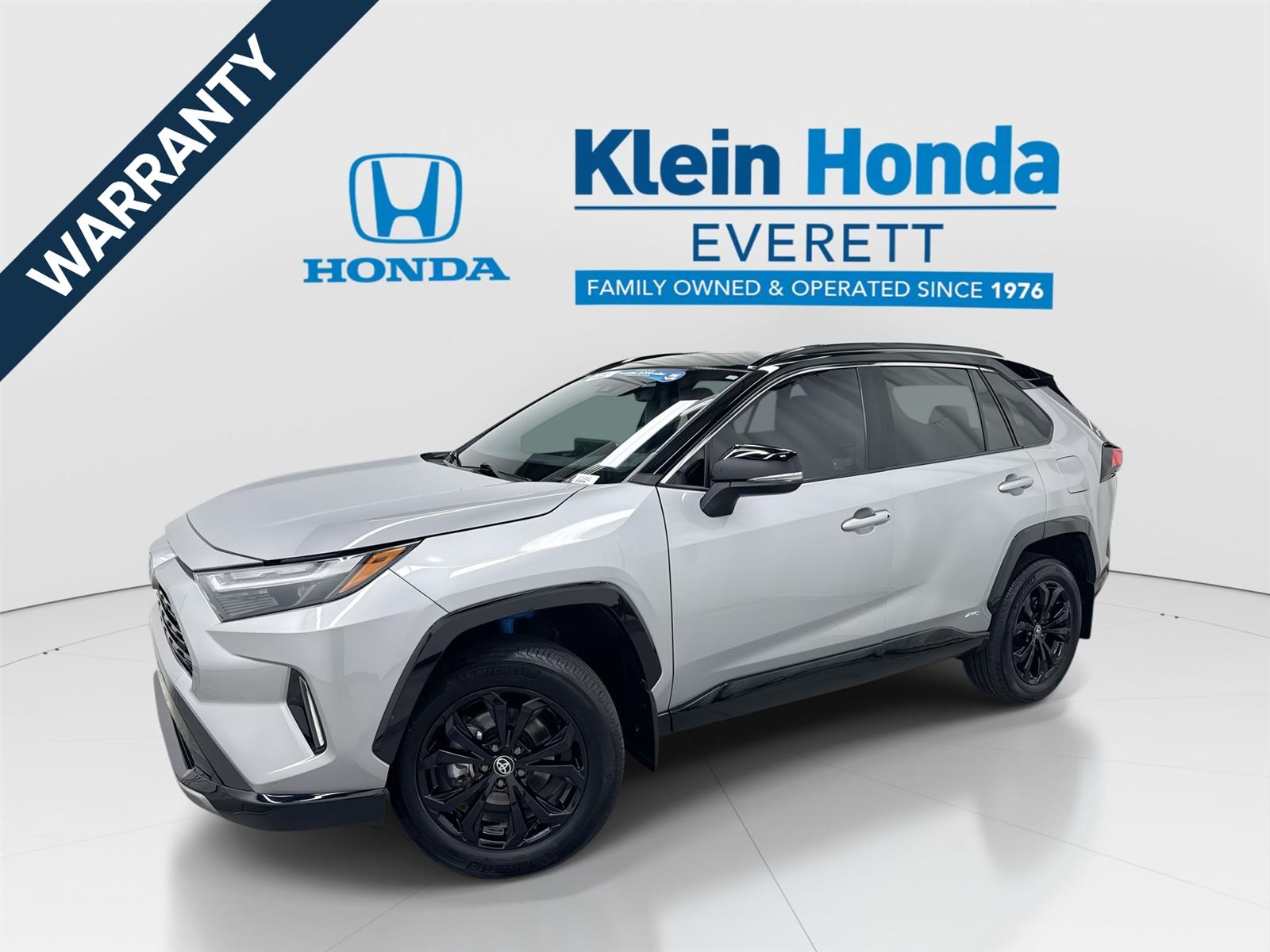 Silver Sky Metallic/Midnight Black Metallic 2024 Toyota RAV4 Hybrid SUV / Crossover All-Wheel Drive Continuously Variable Transmission