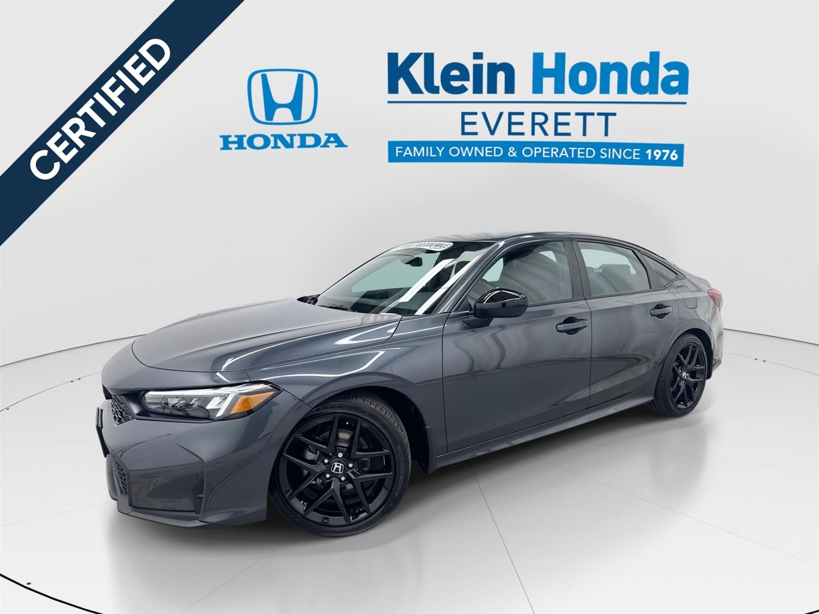 Meteorite Gray Metallic 2026 Honda Civic Sedan Front-Wheel Drive Continuously Variable Transmission