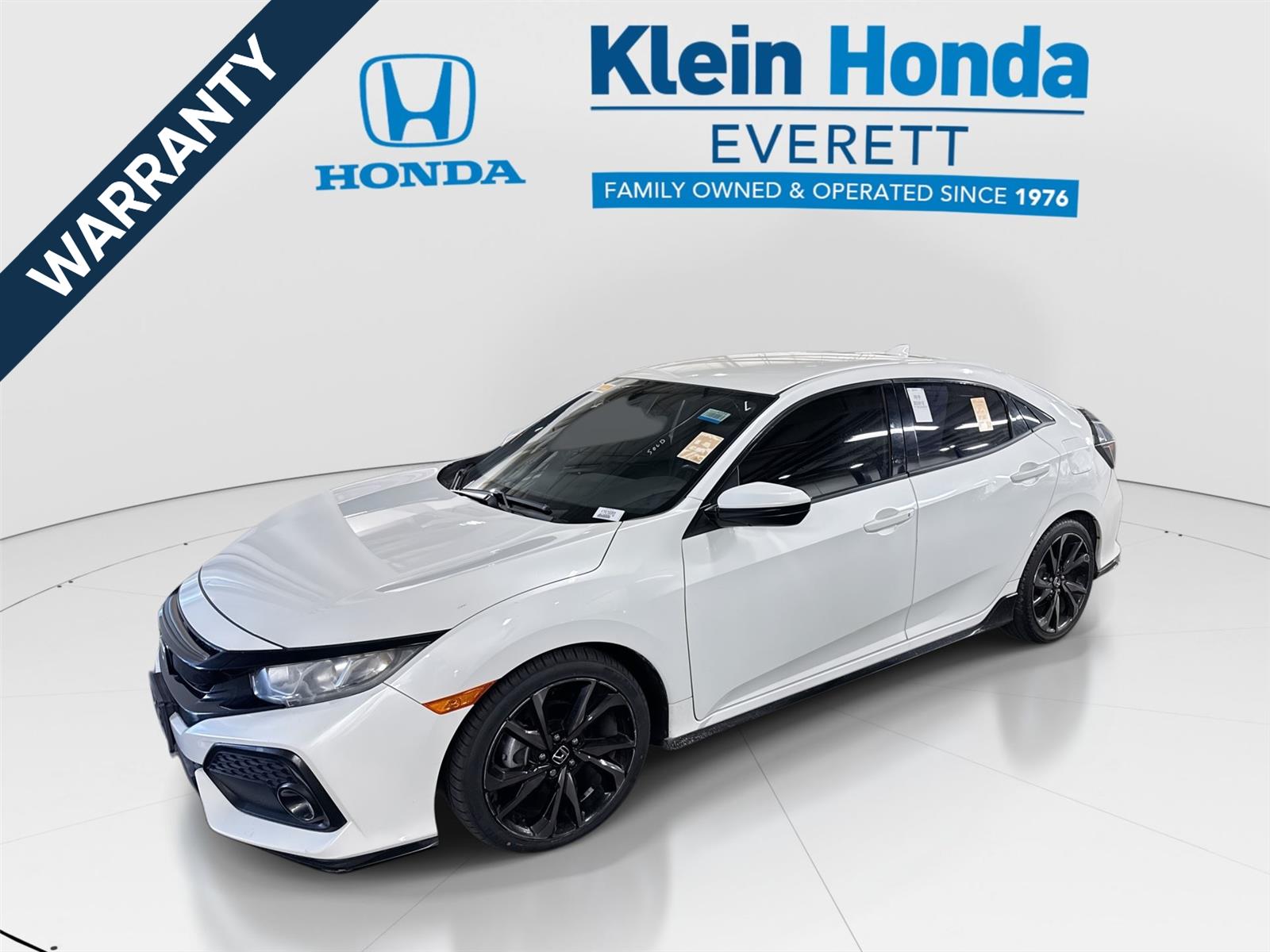 White Orchid Pearl 2019 Honda Civic Hatchback Hatchback Front-Wheel Drive 7-Speed CVT