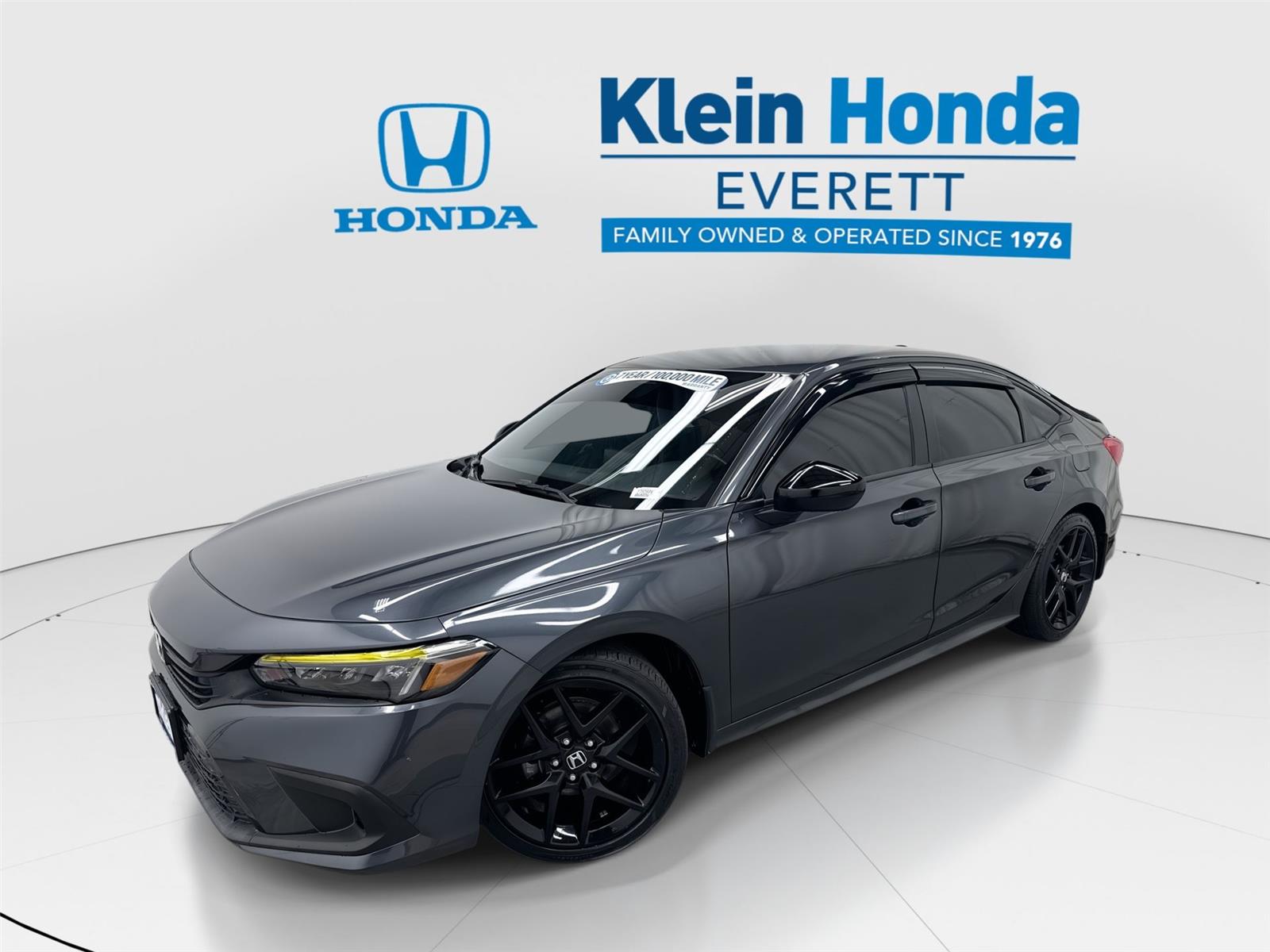 Meteorite Gray Metallic 2022 Honda Civic Sedan Front-Wheel Drive 7-Speed CVT