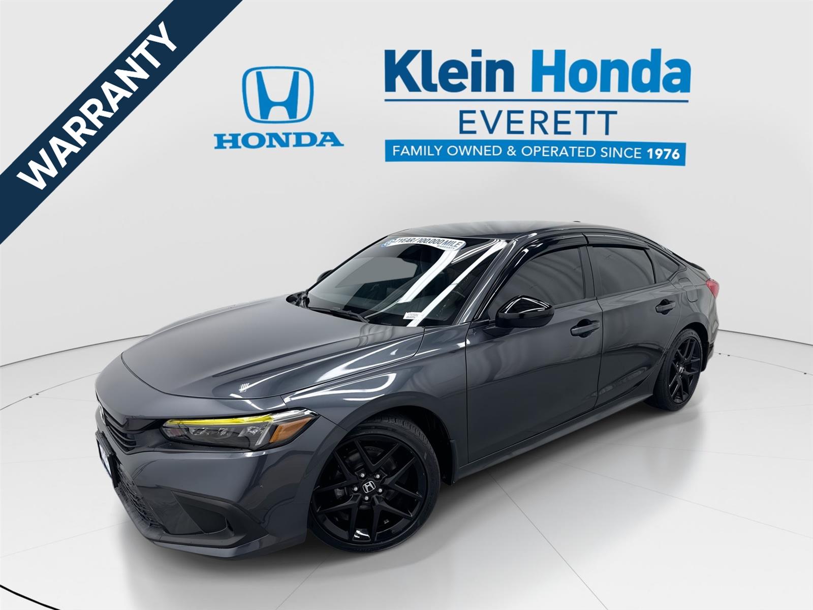Meteorite Gray Metallic 2022 Honda Civic Sedan Front-Wheel Drive 7-Speed CVT