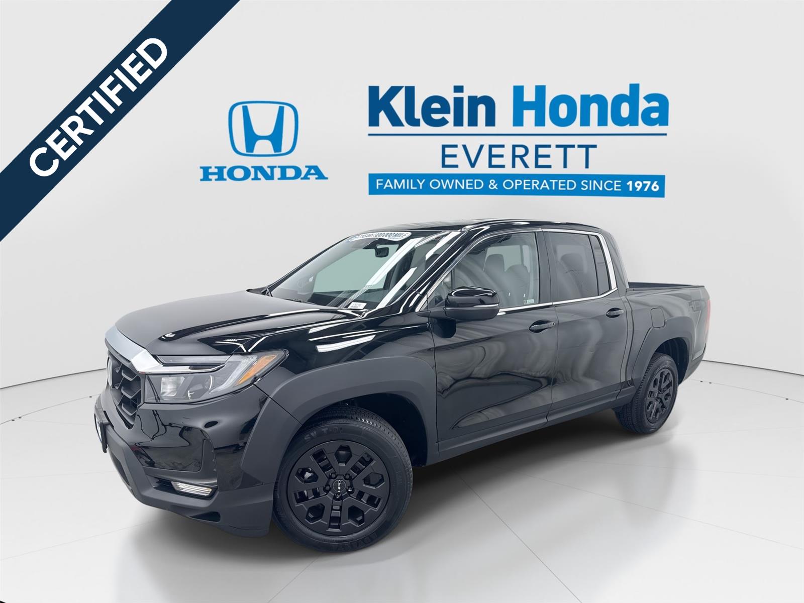 Crystal Black Pearl 2023 Honda Ridgeline Pickup Truck All-Wheel Drive 9-Speed Automatic