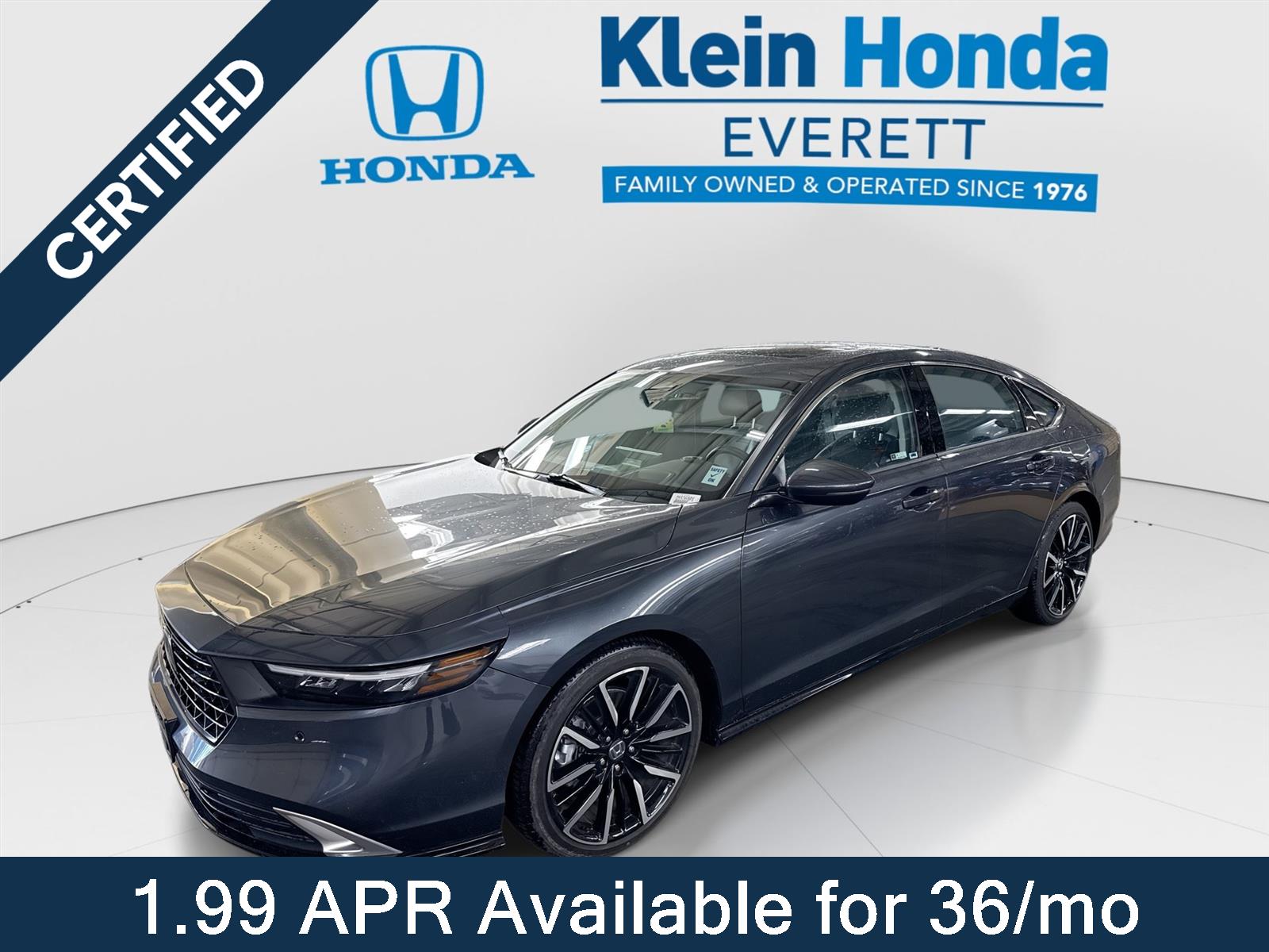 Meteorite Gray Metallic 2025 Honda Accord Hybrid Sedan Front-Wheel Drive 1-Speed Dual Clutch