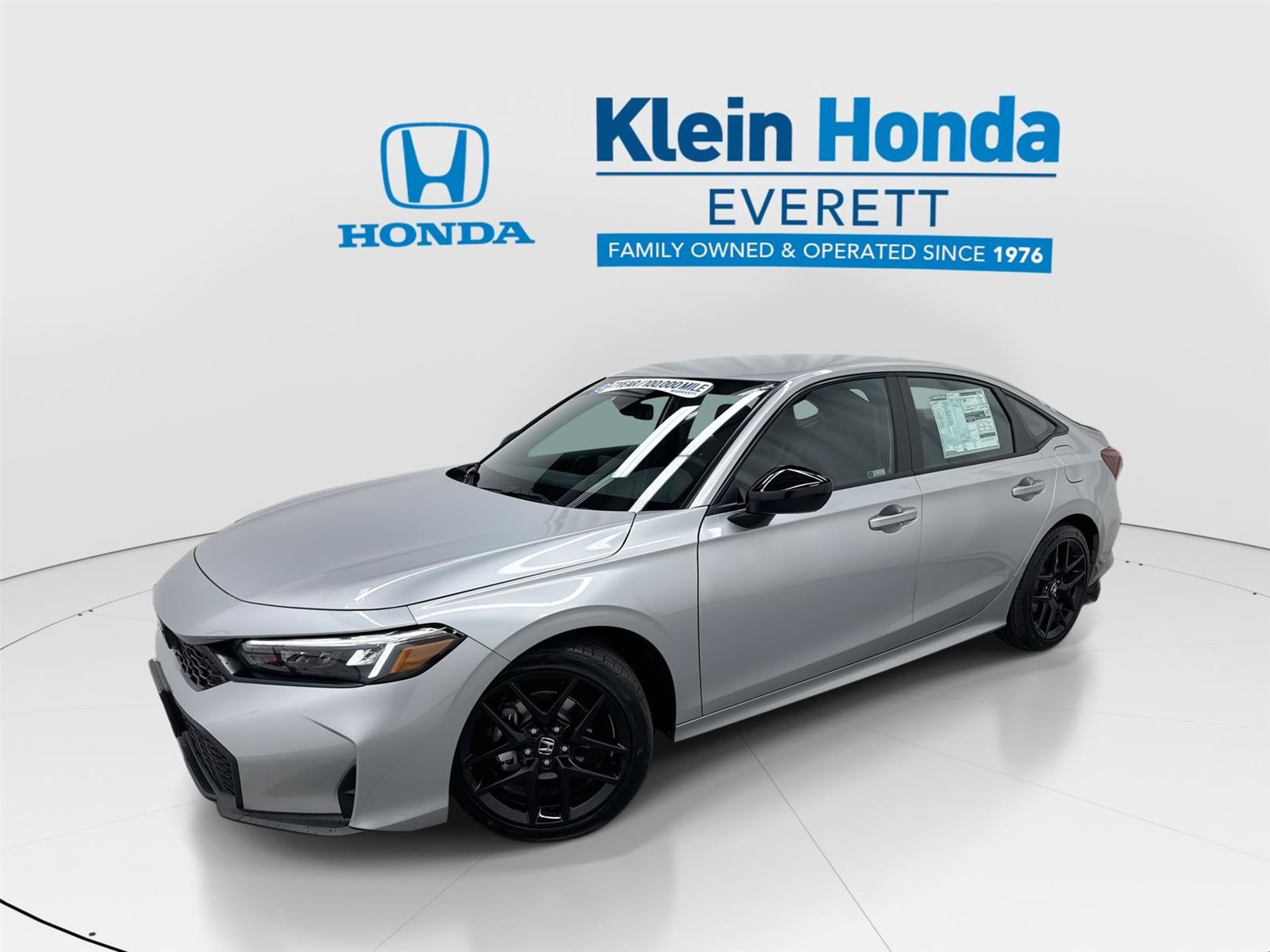 Solar Silver Metallic 2026 Honda Civic Sedan Front-Wheel Drive Continuously Variable Transmission