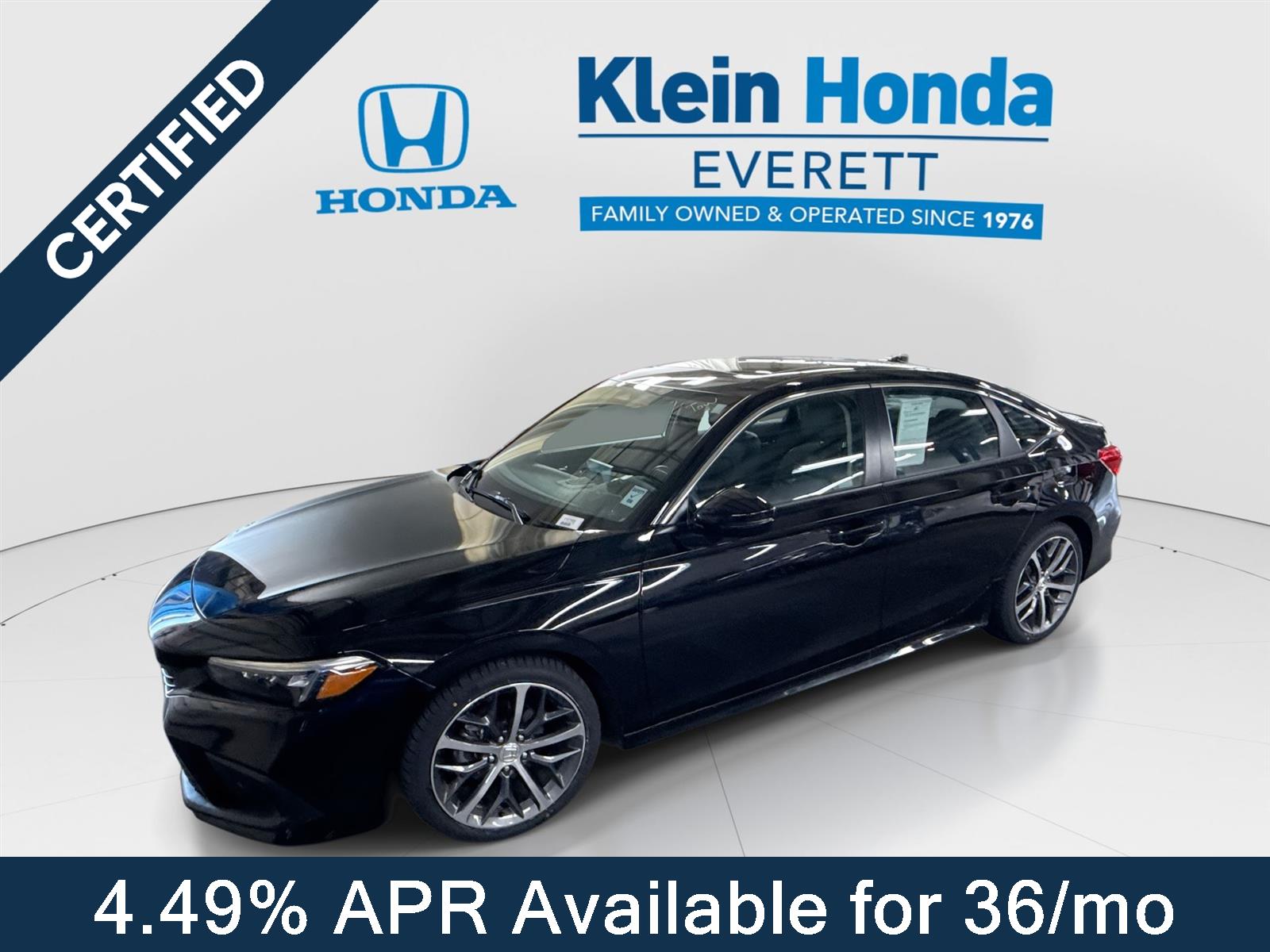 Crystal Black Pearl 2023 Honda Civic Sedan Front-Wheel Drive 7-Speed CVT