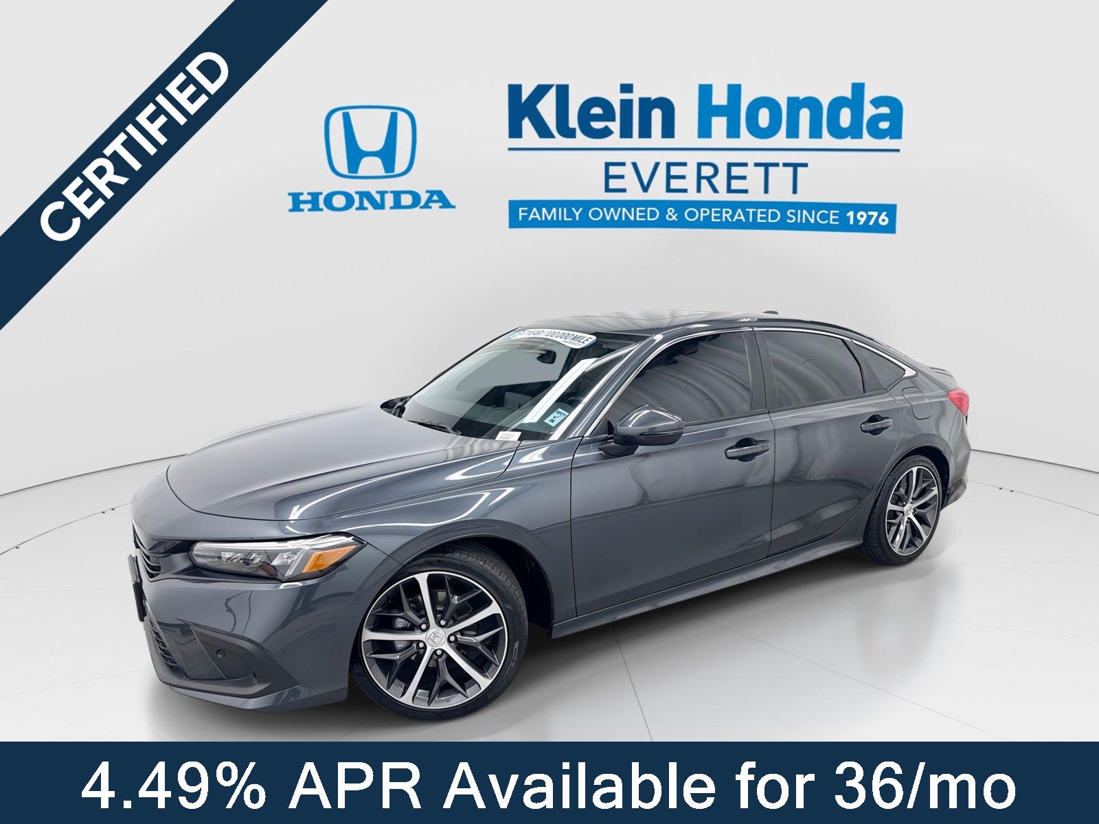 Meteorite Gray Metallic 2024 Honda Civic Sedan Front-Wheel Drive 7-Speed CVT