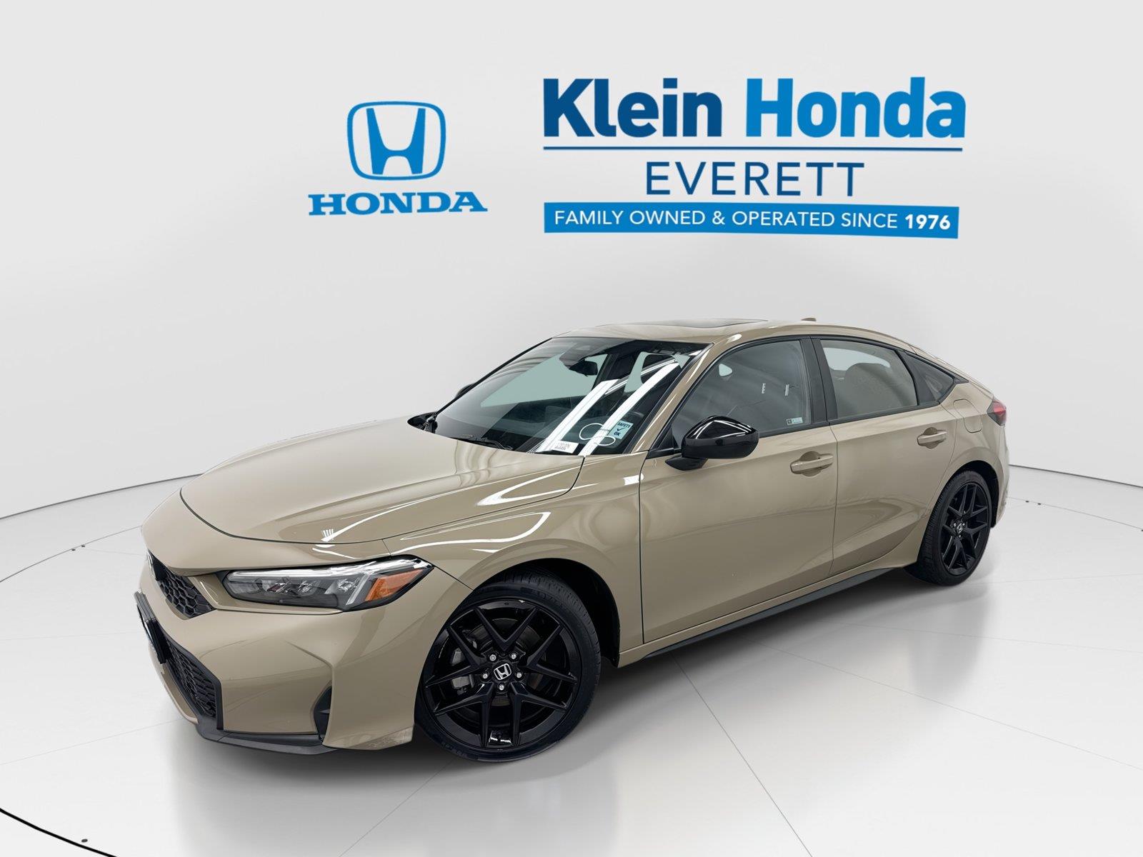 Sand Dune Pearl 2025 Honda Civic Hybrid Hatchback Front-Wheel Drive 1-Speed Dual Clutch