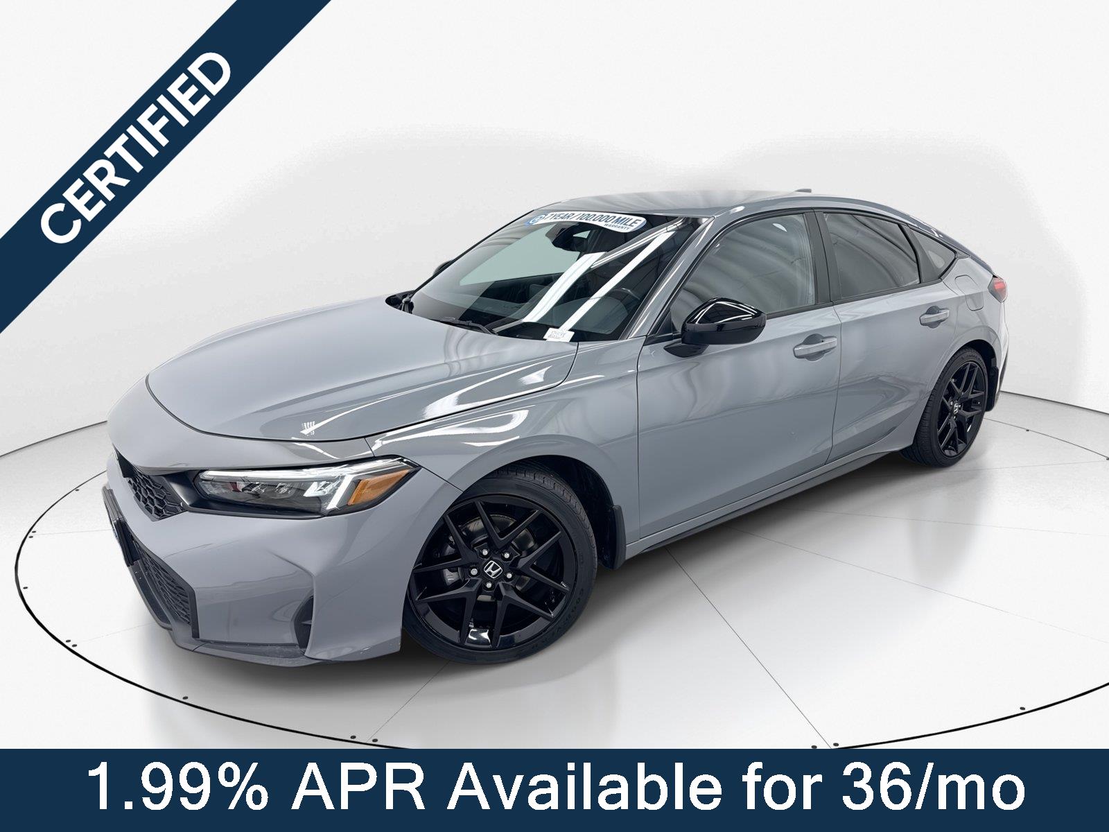 Urban Gray Pearl 2025 Honda Civic Hatchback Hatchback Front-Wheel Drive Continuously Variable Transmission