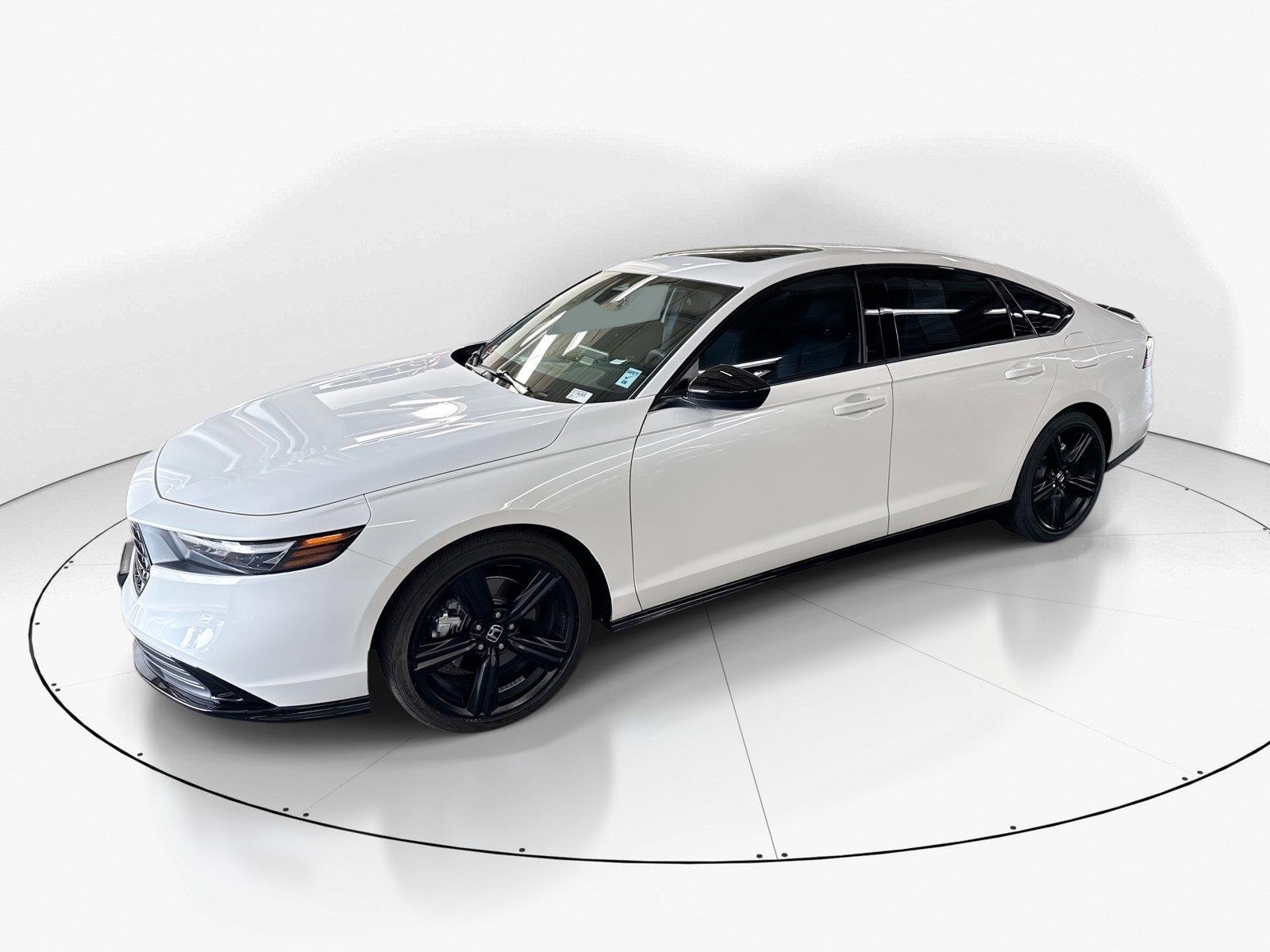 Platinum White Pearl 2025 Honda Accord Hybrid Sedan Front-Wheel Drive 1-Speed Dual Clutch