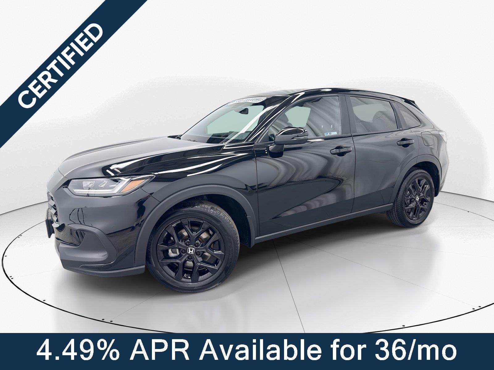 Crystal Black Pearl 2024 Honda HR-V SUV / Crossover All-Wheel Drive Continuously Variable Transmission