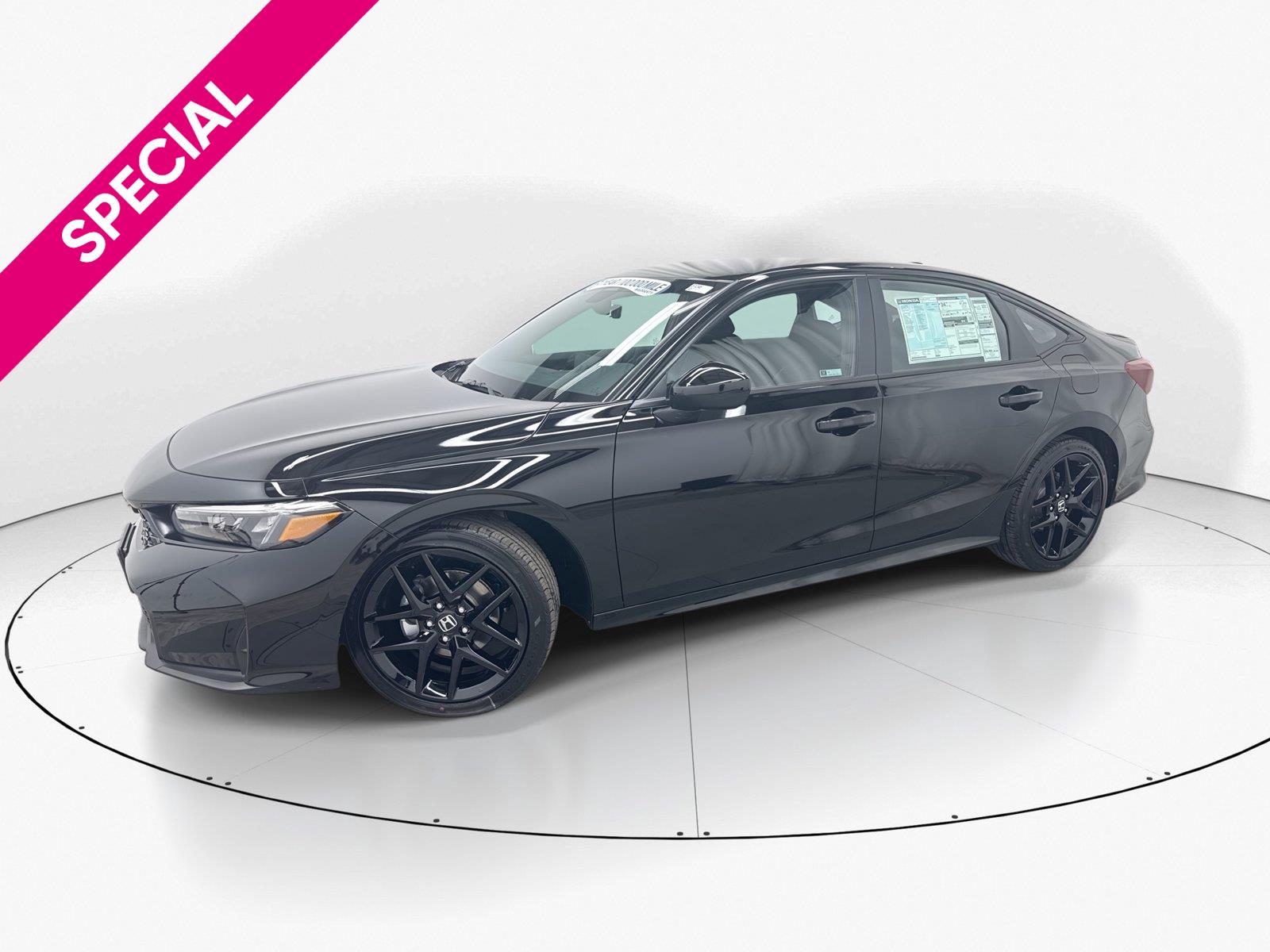 Crystal Black Pearl 2026 Honda Civic Sedan Front-Wheel Drive Continuously Variable Transmission