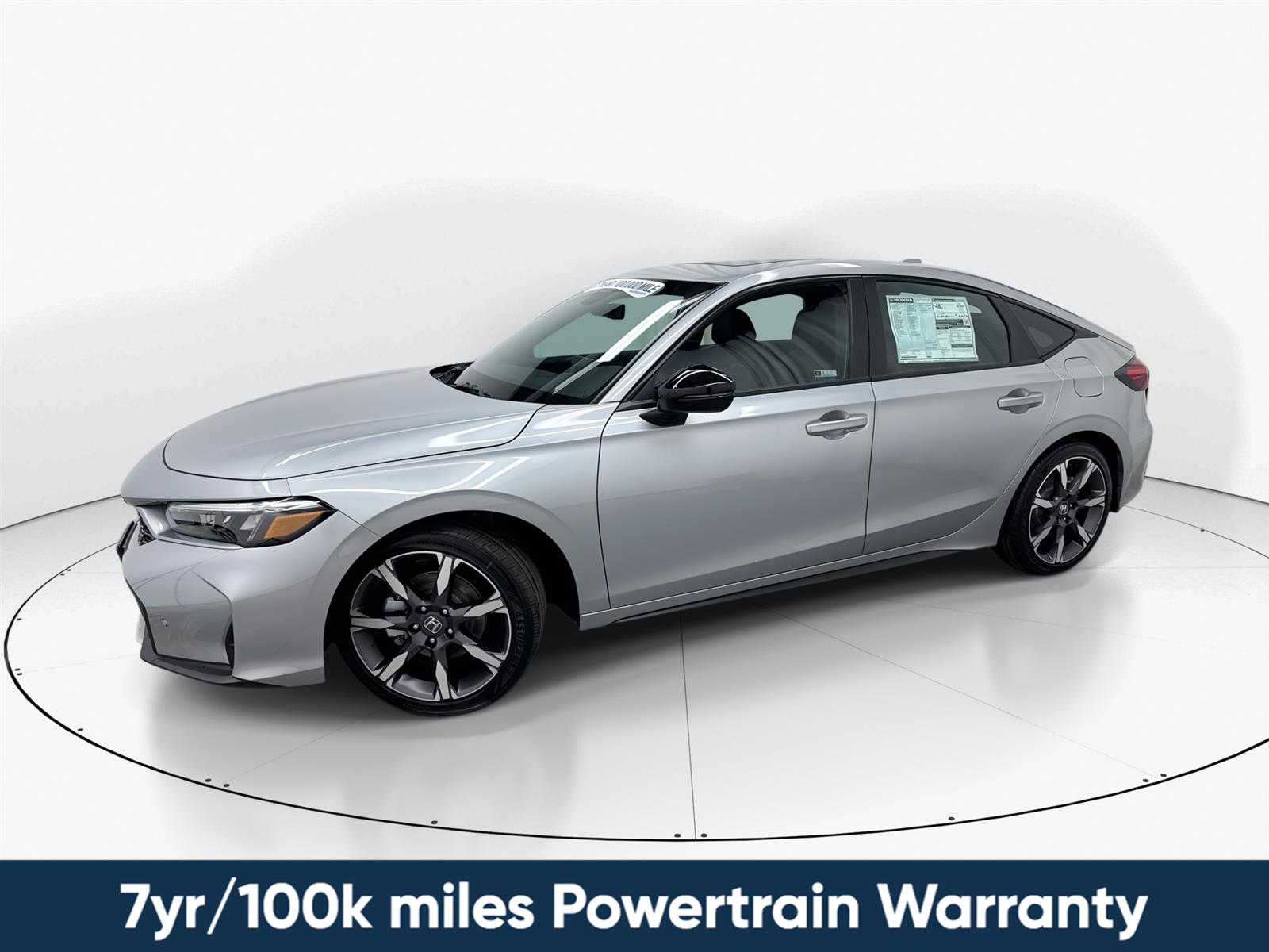 Solar Silver Metallic 2026 Honda Civic Hybrid Hatchback Front-Wheel Drive Continuously Variable Transmission
