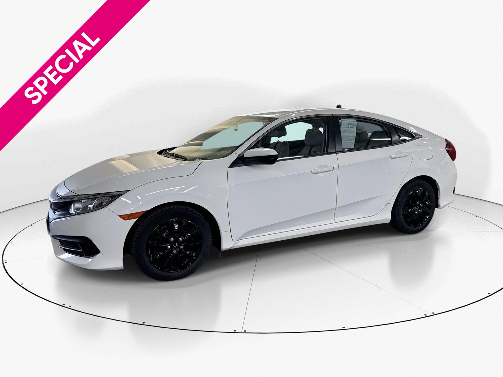 Taffeta White 2017 Honda Civic Sedan Front-Wheel Drive Continuously Variable Transmission