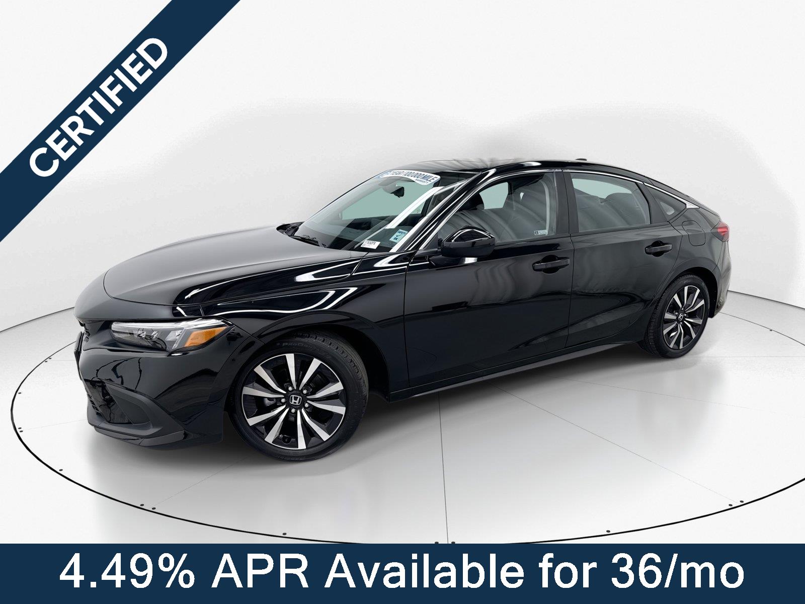 Crystal Black Pearl 2024 Honda Civic Hatchback Hatchback Front-Wheel Drive Continuously Variable Transmission