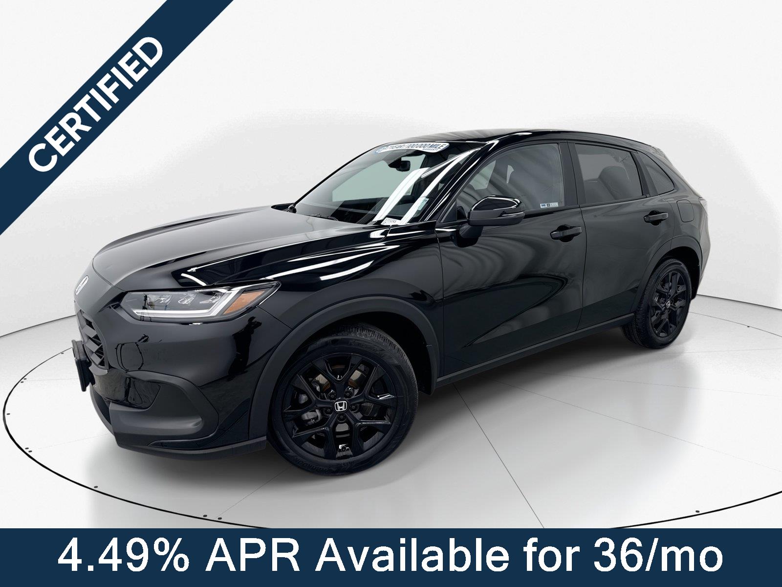 Crystal Black Pearl 2024 Honda HR-V SUV / Crossover All-Wheel Drive Continuously Variable Transmission