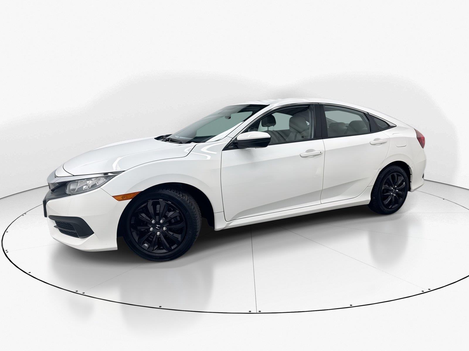 Taffeta White 2017 Honda Civic Sedan Front-Wheel Drive Continuously Variable Transmission