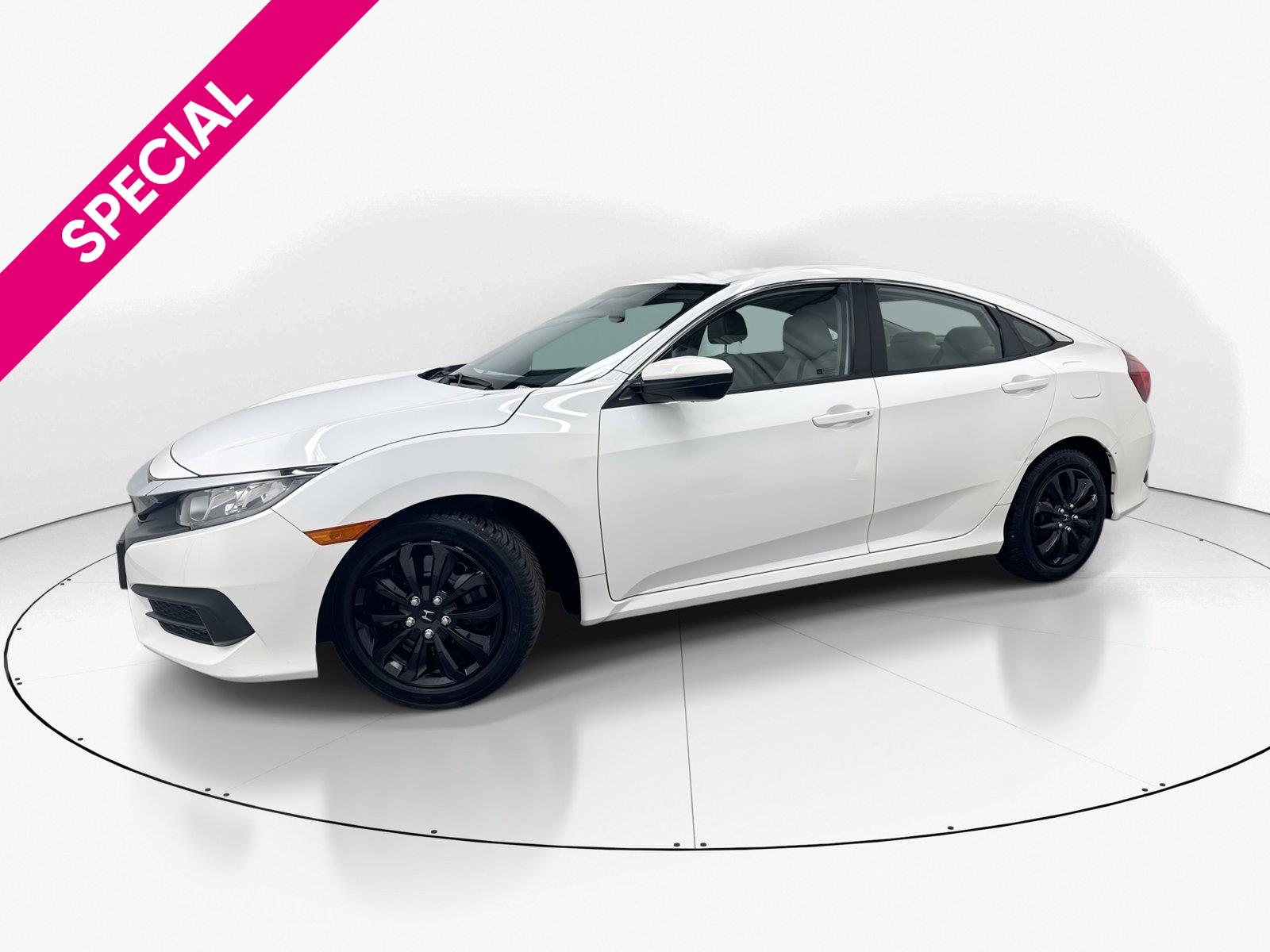 Taffeta White 2017 Honda Civic Sedan Front-Wheel Drive Continuously Variable Transmission