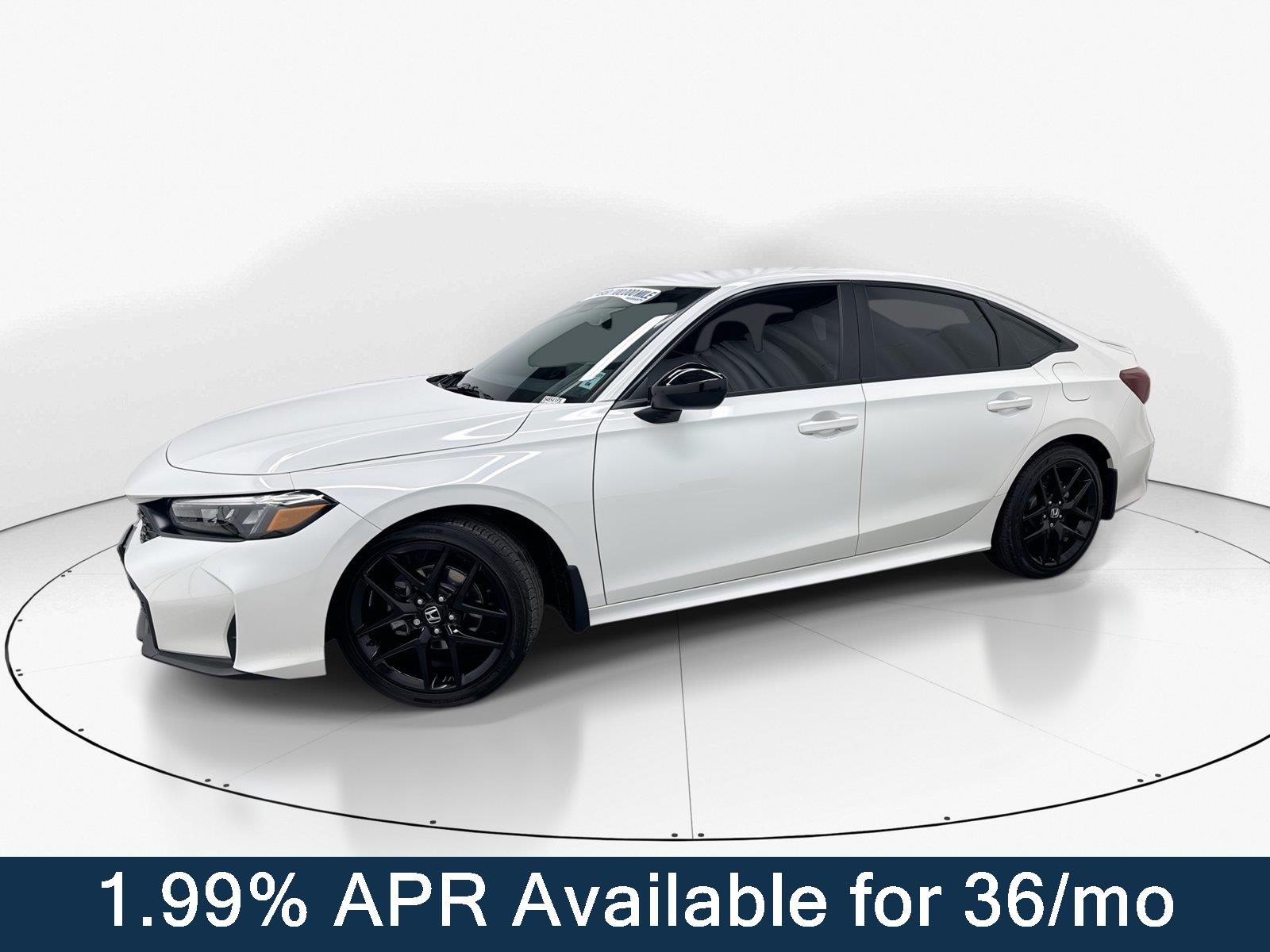 Platinum White Pearl 2026 Honda Civic Sedan Front-Wheel Drive Continuously Variable Transmission