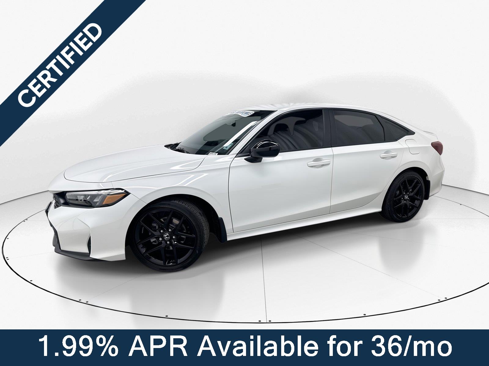 Platinum White Pearl 2026 Honda Civic Sedan Front-Wheel Drive Continuously Variable Transmission