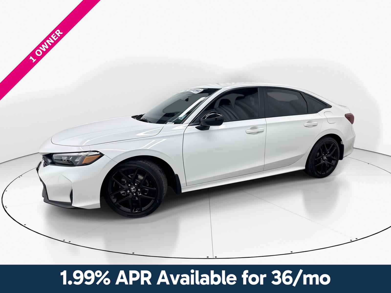 Platinum White Pearl 2026 Honda Civic Sedan Front-Wheel Drive Continuously Variable Transmission