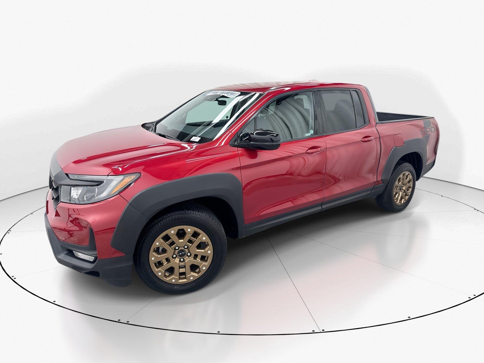 Radiant Red Metallic 2021 Honda Ridgeline Pickup Truck All-Wheel Drive 9-Speed Automatic